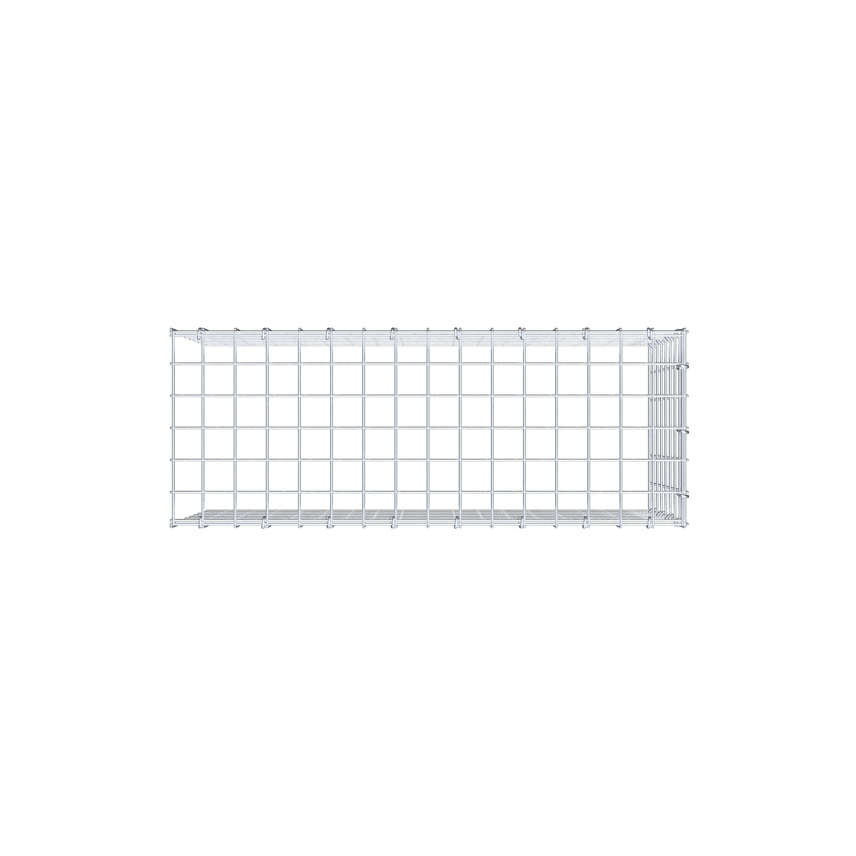 Mounted gabion type 4 80 cm x 40 cm x 30 cm (L x H x D), mesh size 5 cm x 5 cm, C-ring