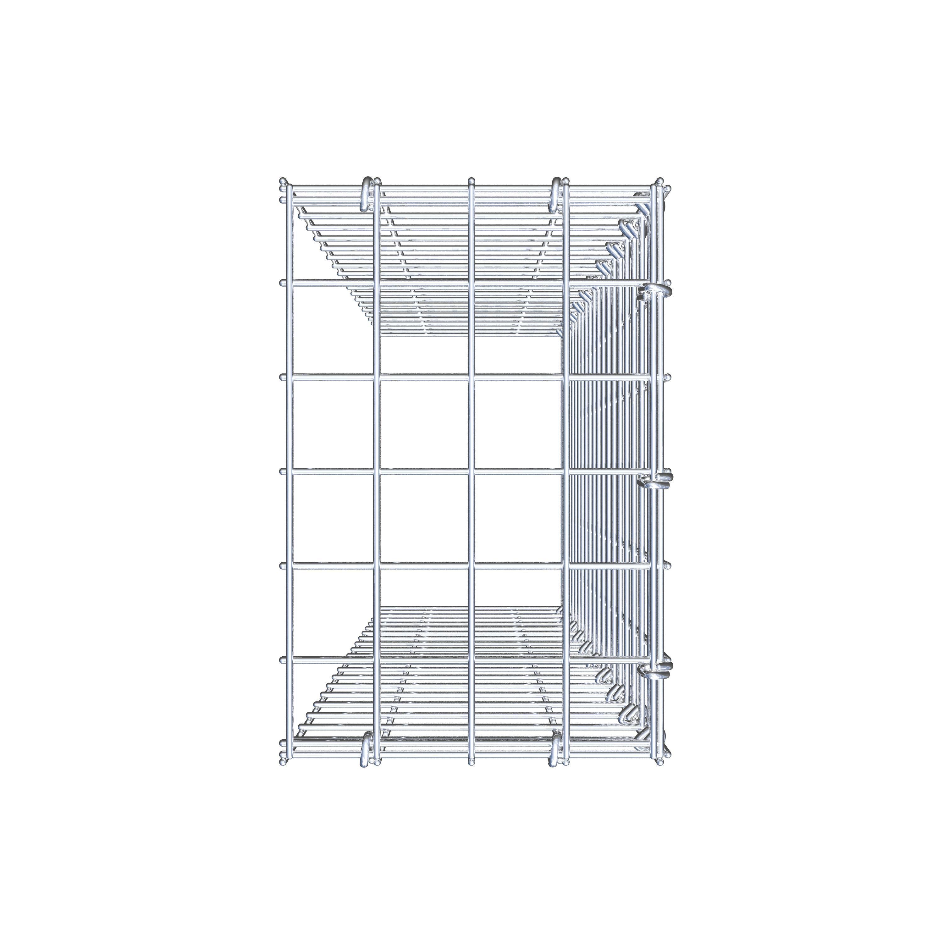 Gabião Tipo 4 100 cm x 20 cm x 30 cm (C x A x P), malhagem 5 cm x 5 cm, anel C