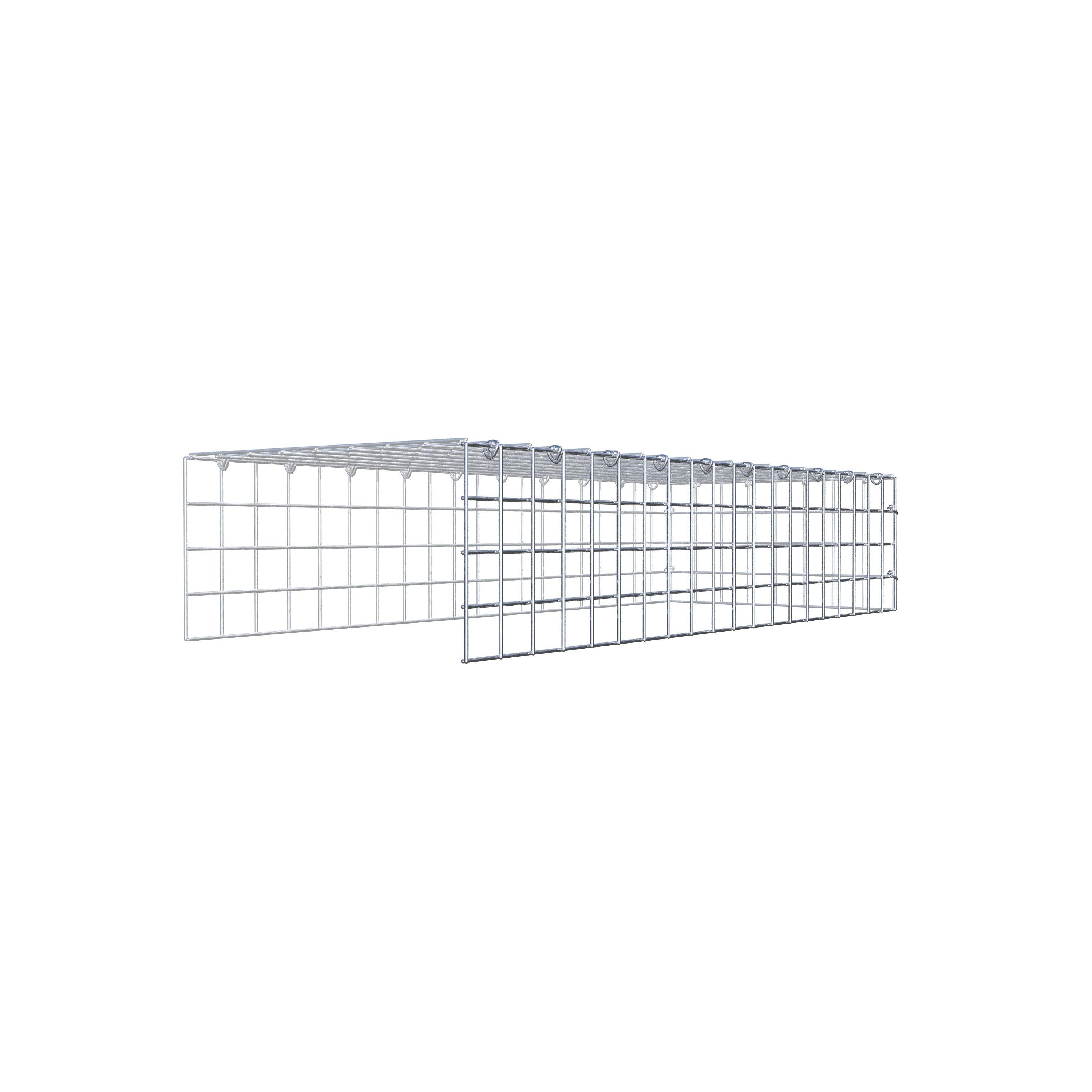 Gabião Tipo 4 100 cm x 20 cm x 40 cm (C x A x P), malhagem 5 cm x 5 cm, anel C
