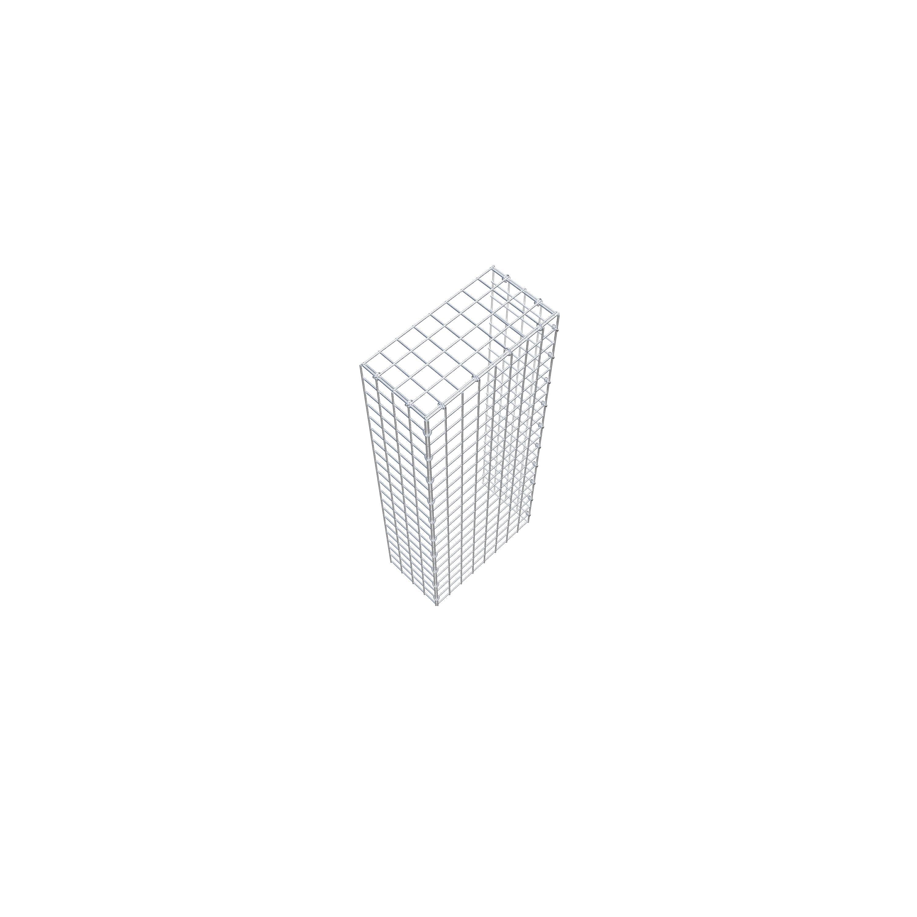 Gabião Tipo 4 100 cm x 20 cm x 40 cm (C x A x P), malhagem 5 cm x 5 cm, anel C