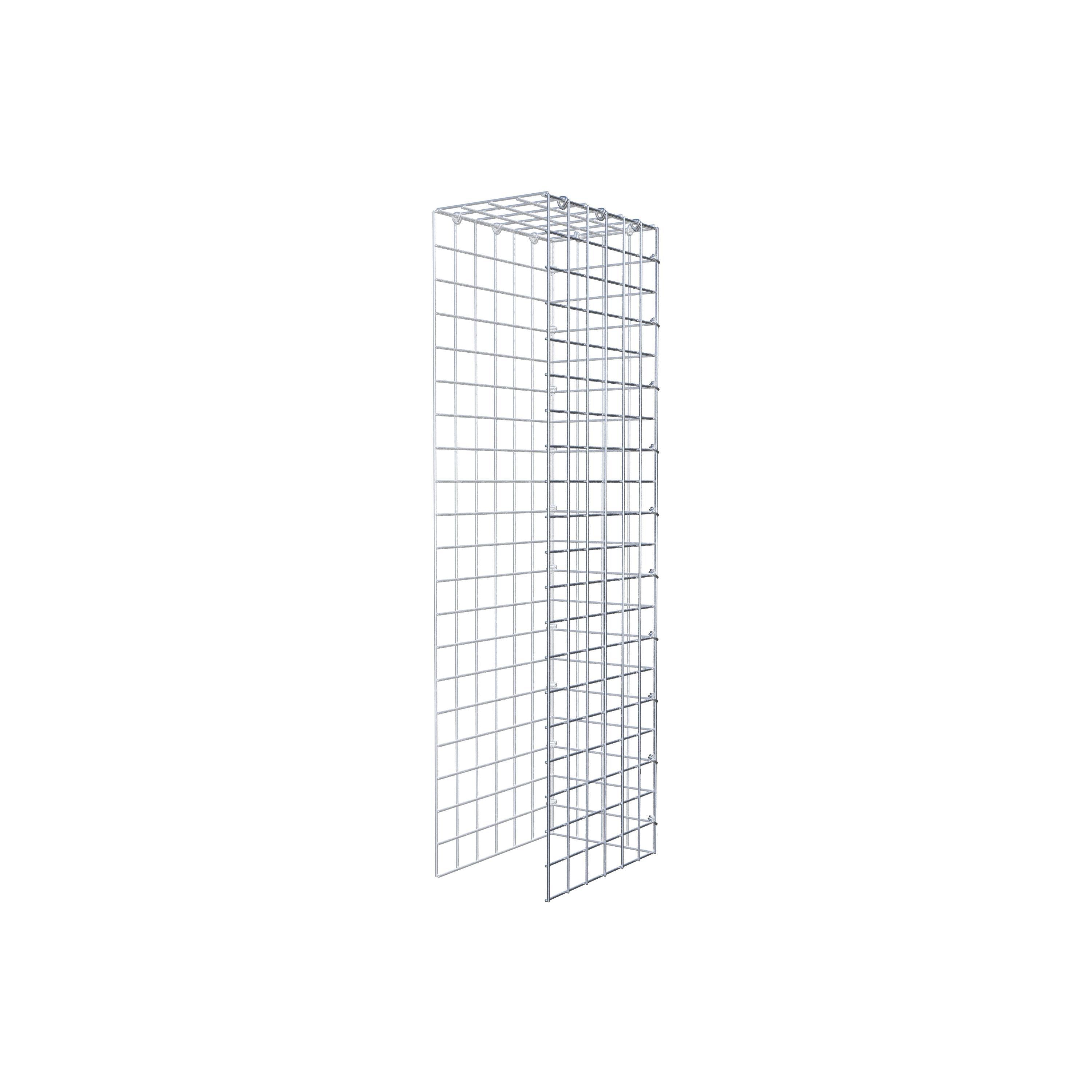 Gabião Tipo 4 100 cm x 30 cm x 20 cm (C x A x P), malhagem 5 cm x 5 cm, anel C