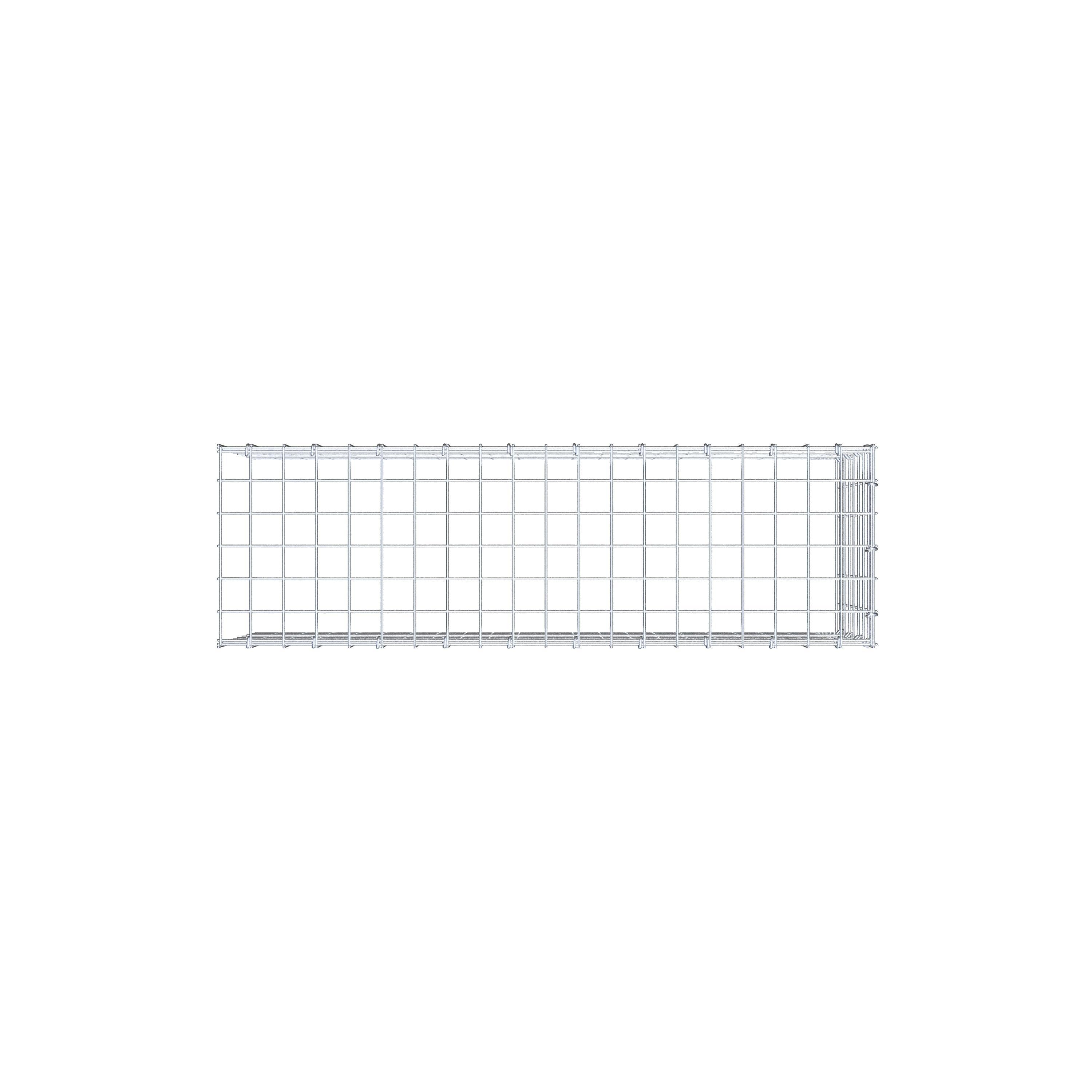 Gabião Tipo 4 100 cm x 40 cm x 30 cm (C x A x P), malhagem 5 cm x 5 cm, anel C
