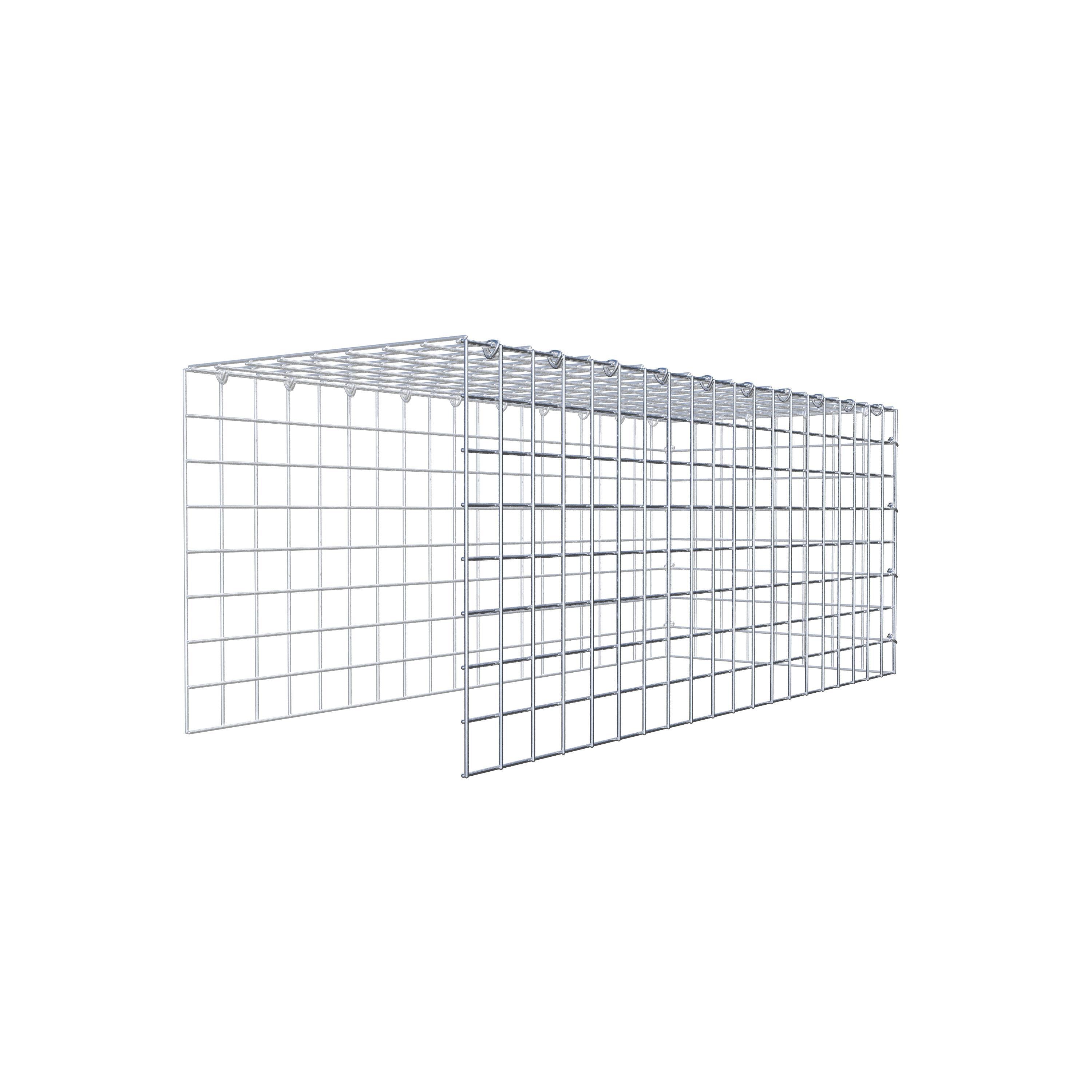 Monteret gabion type 4 100 cm x 40 cm x 40 cm (L x H x D), maskestørrelse 5 cm x 5 cm, C-ring
