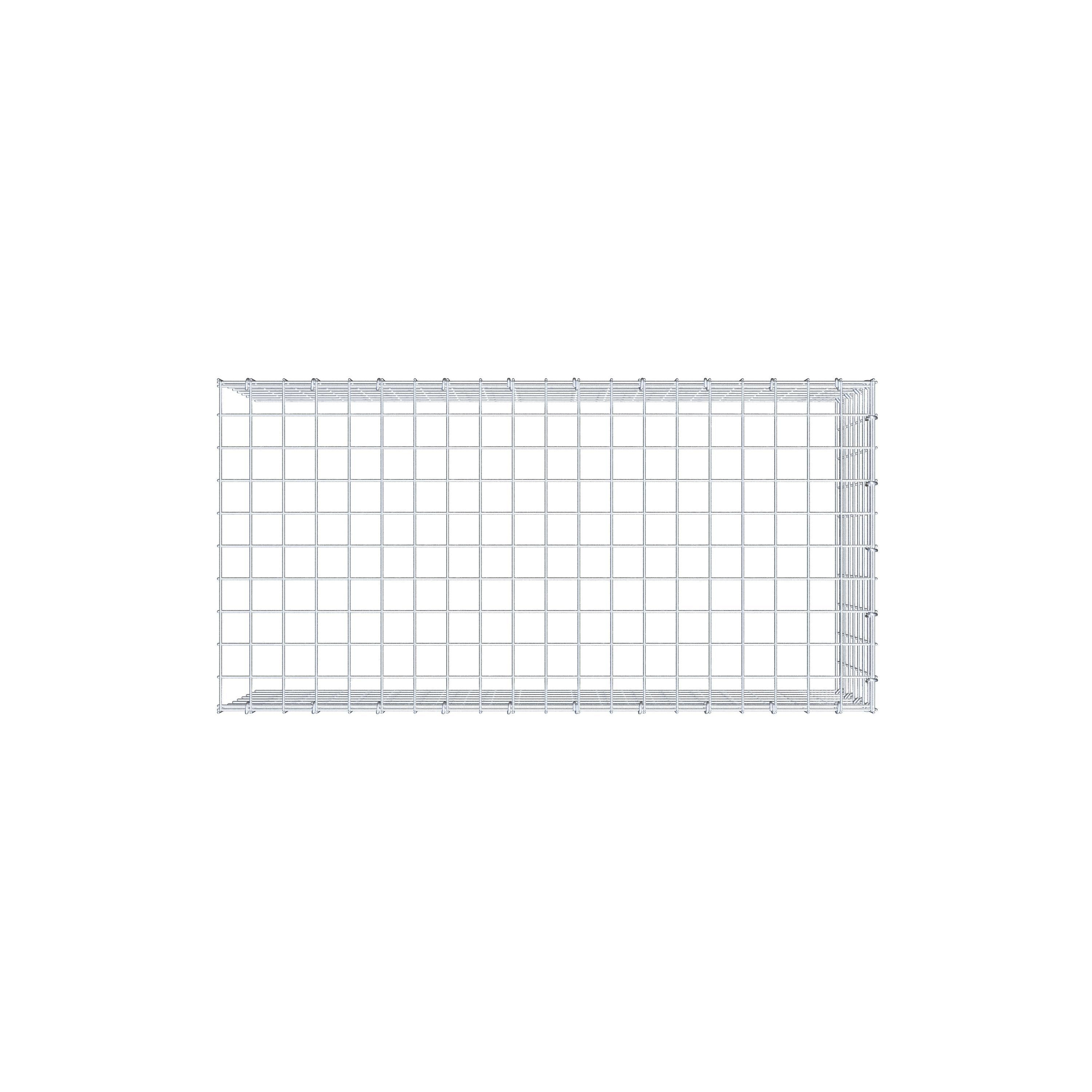 Gabbione aggiuntivo tipo 4 100 cm x 40 cm x 50 cm (L x A x P), maglia 5 cm x 5 cm, anello a C