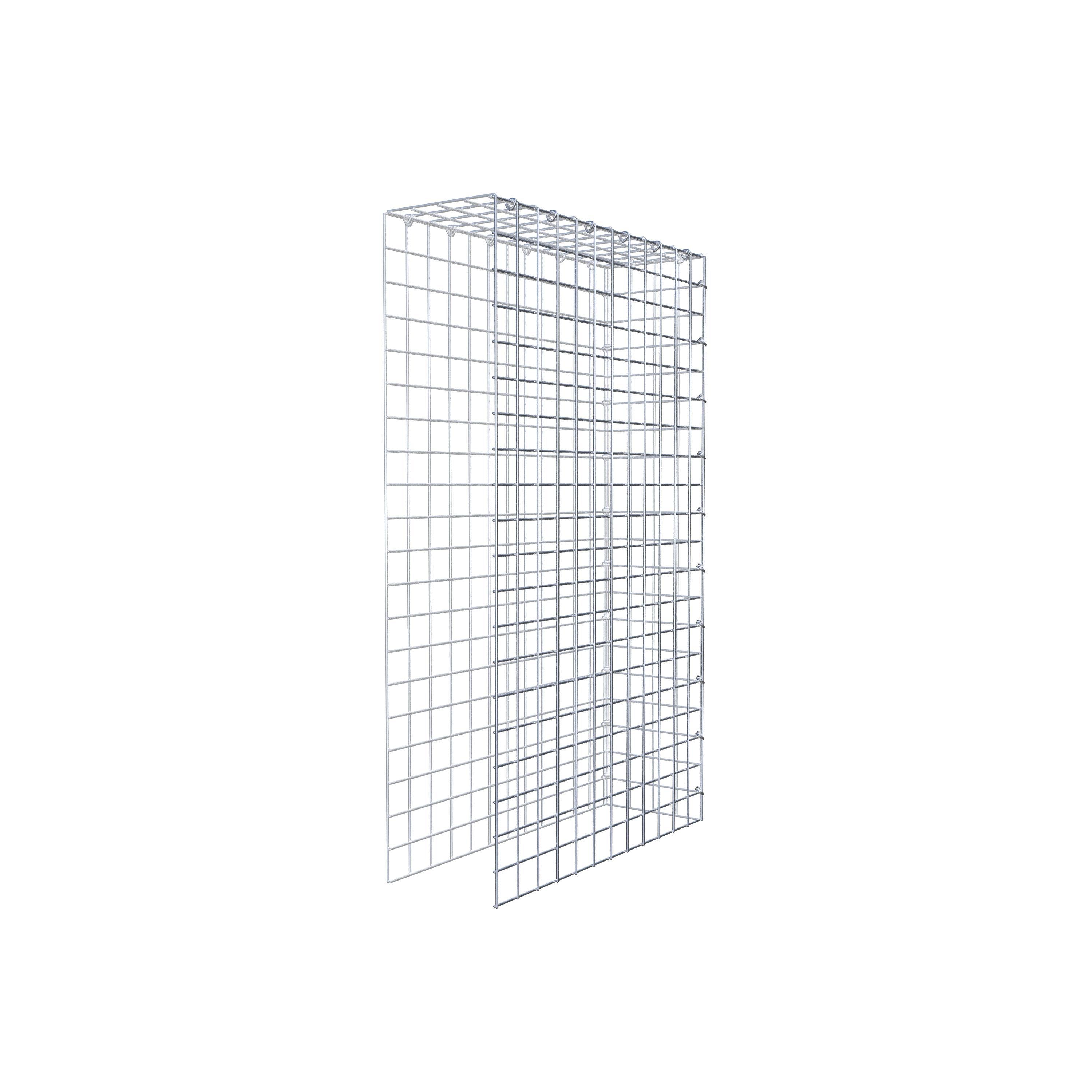 Gabbione aggiuntivo di tipo 4 100 cm x 60 cm x 20 cm (L x H x P), maglia 5 cm x 5 cm, anello a C