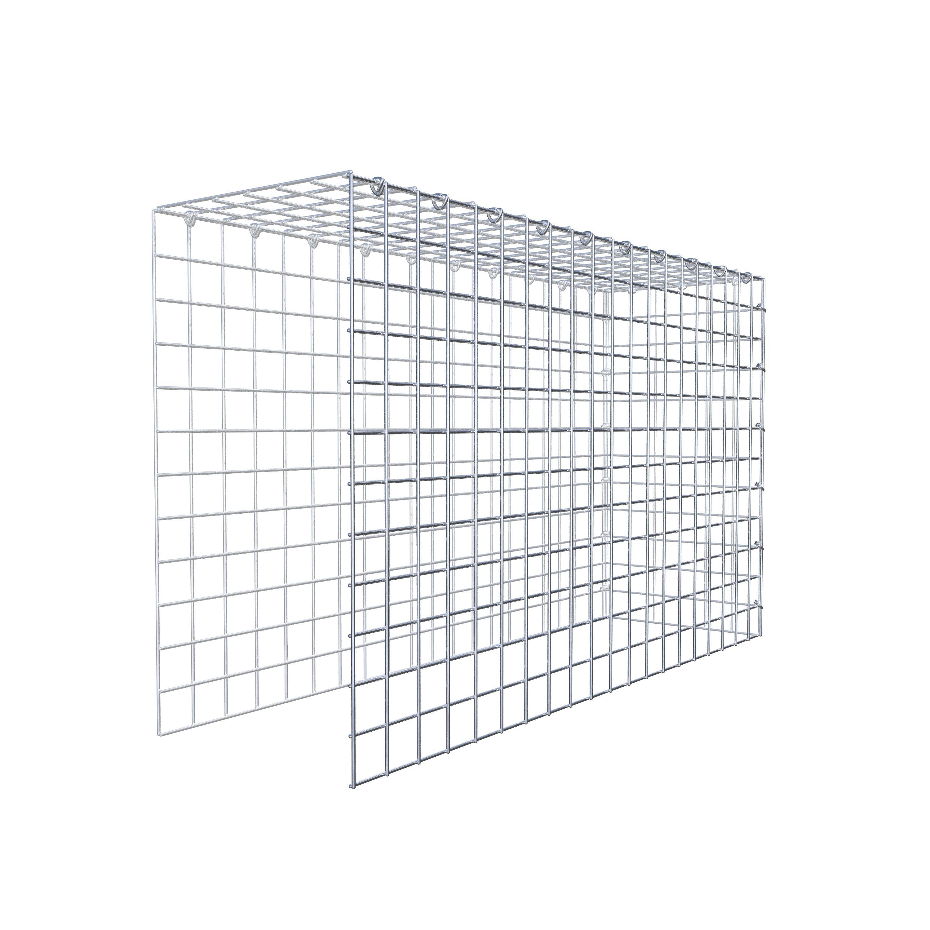 Gabião Tipo 4 100 cm x 60 cm x 30 cm (C x A x P), malhagem 5 cm x 5 cm, anel C