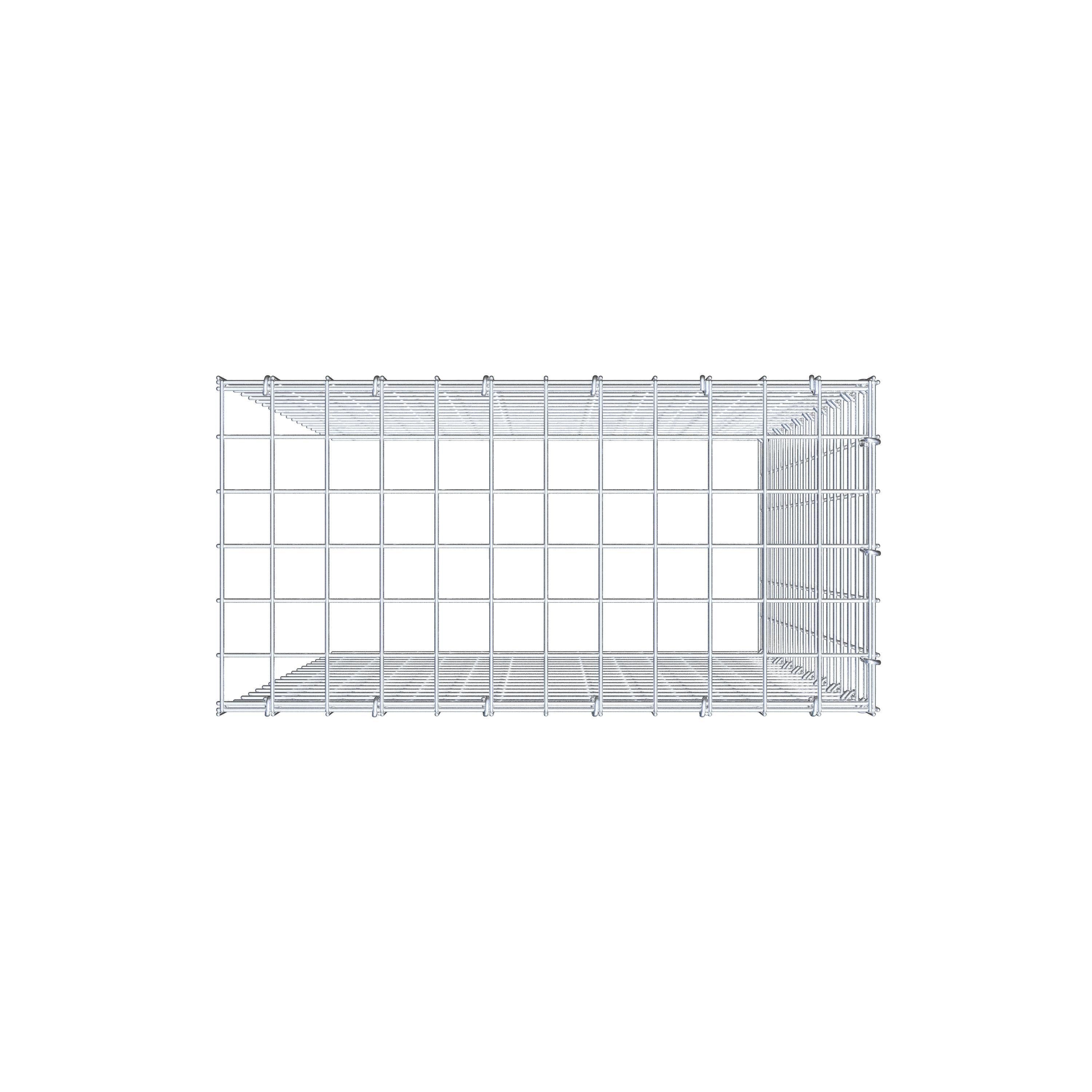 Gabião Tipo 4 100 cm x 60 cm x 30 cm (C x A x P), malhagem 5 cm x 5 cm, anel C