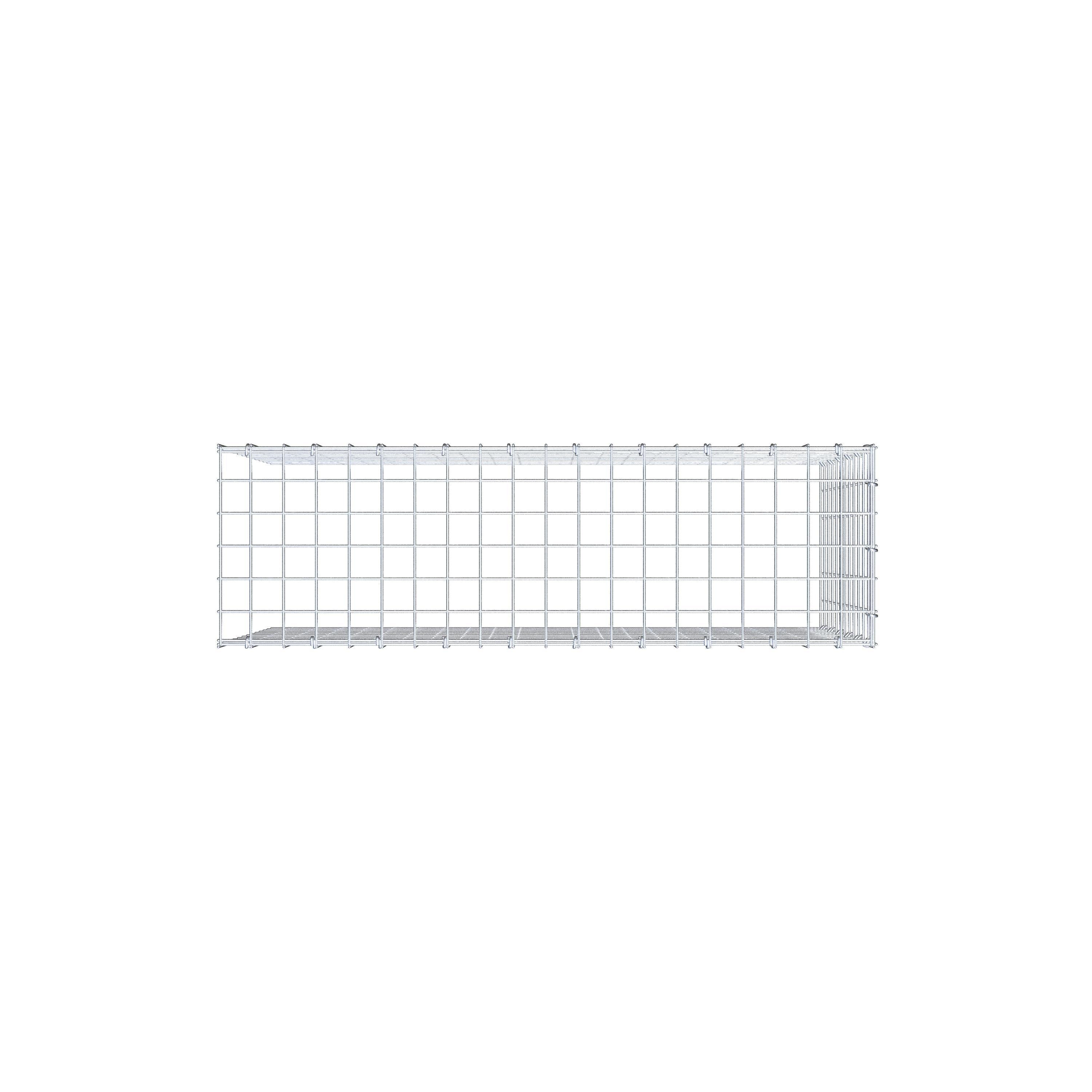 Gabião Tipo 4 100 cm x 60 cm x 30 cm (C x A x P), malhagem 5 cm x 5 cm, anel C