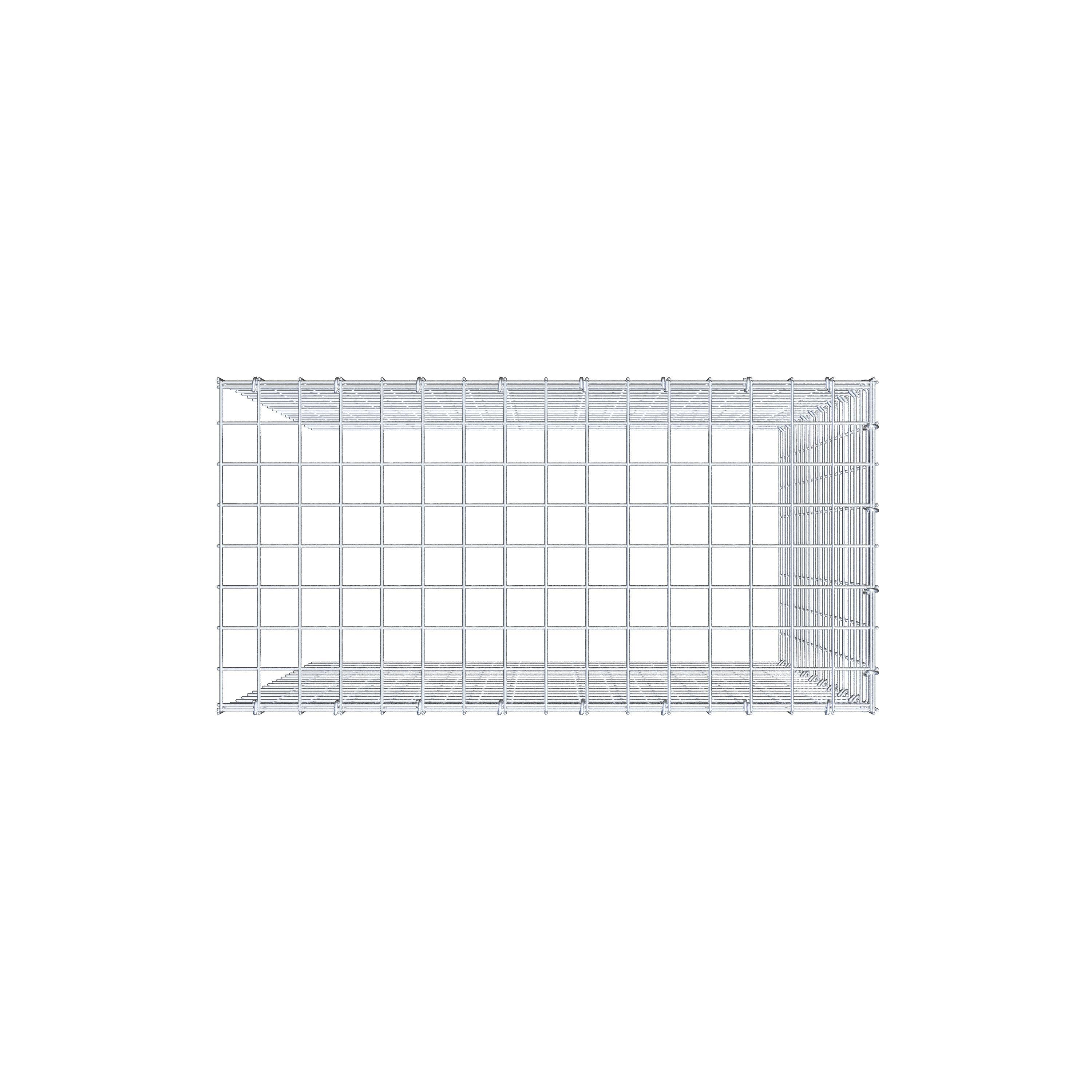 Fourche rapportée type 4 100 cm x 80 cm x 40 cm (L x H x P), mailles 5 cm x 5 cm, anneau C