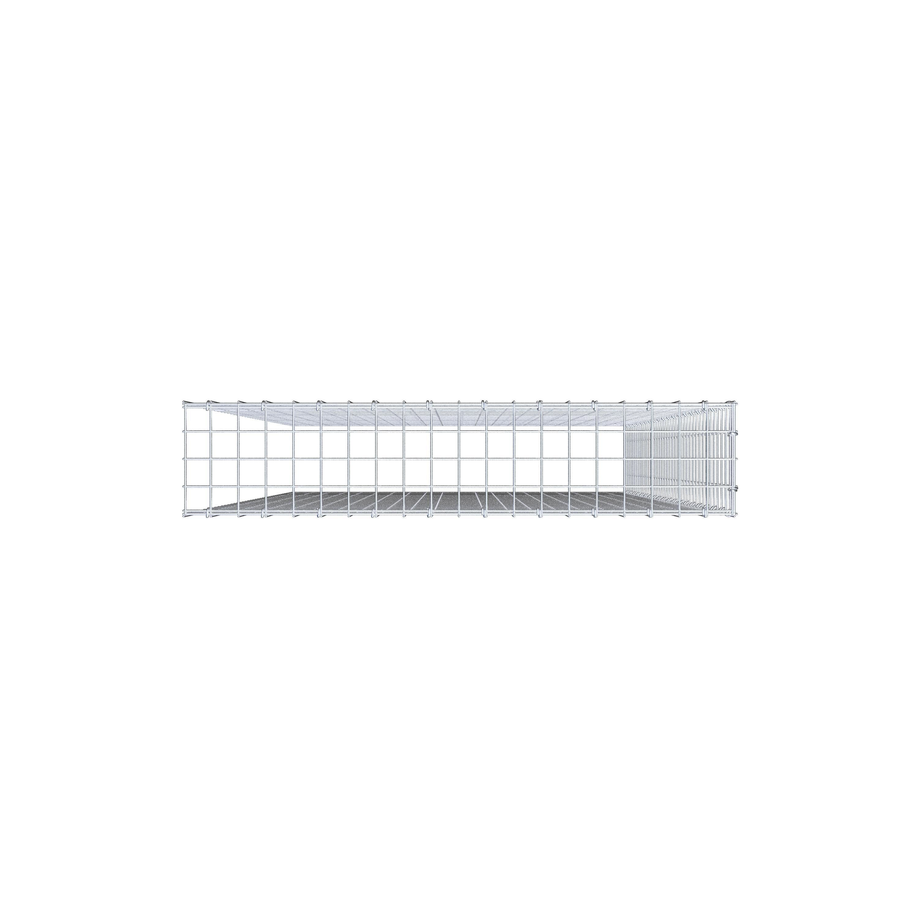 Extra gabion typ 4 200 cm x 100 cm x 20 cm (L x H x D), maskstorlek 5 cm x 5 cm, C-ring
