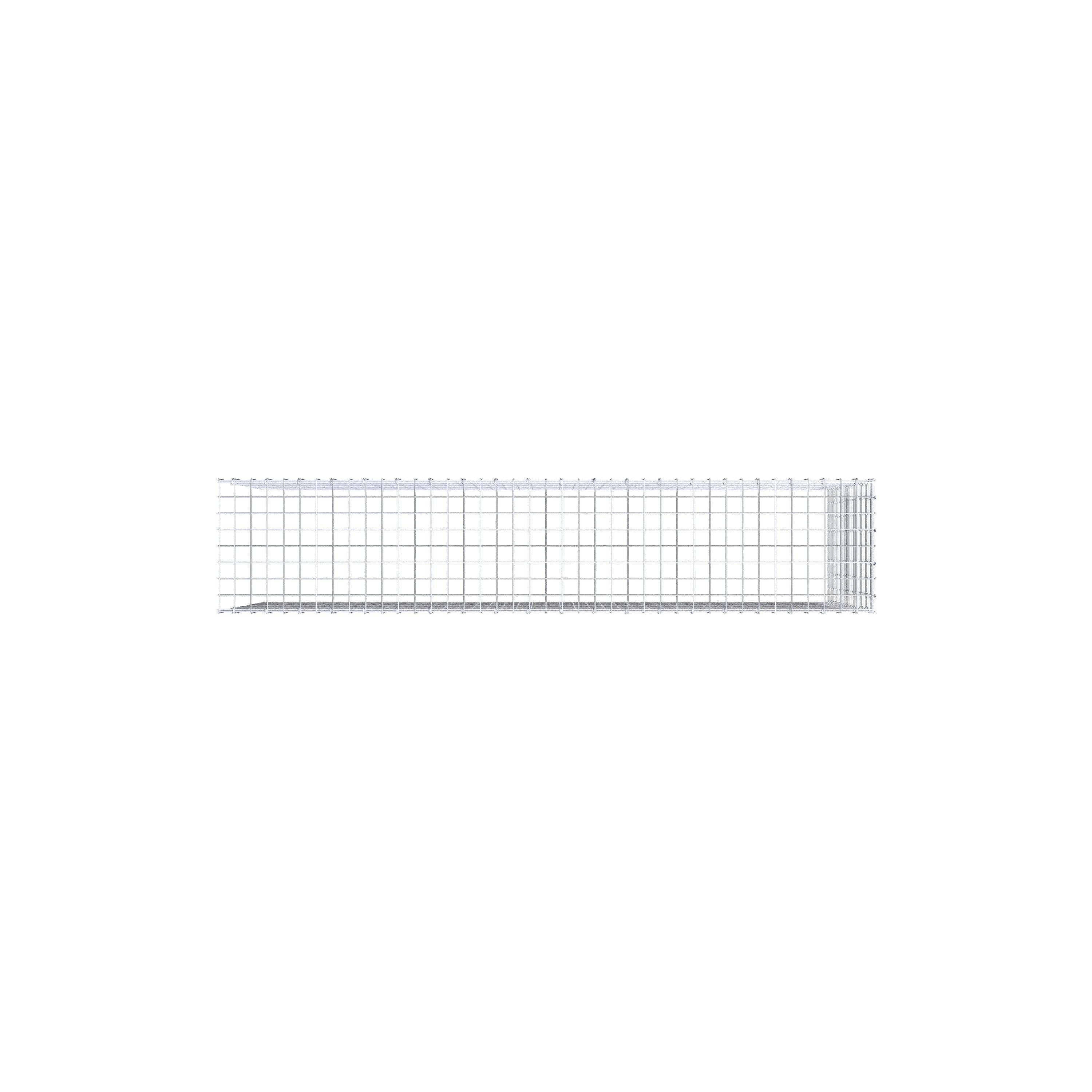 Fourche rapportée type 4 200 cm x 100 cm x 40 cm (L x H x P), mailles 5 cm x 5 cm, anneau C