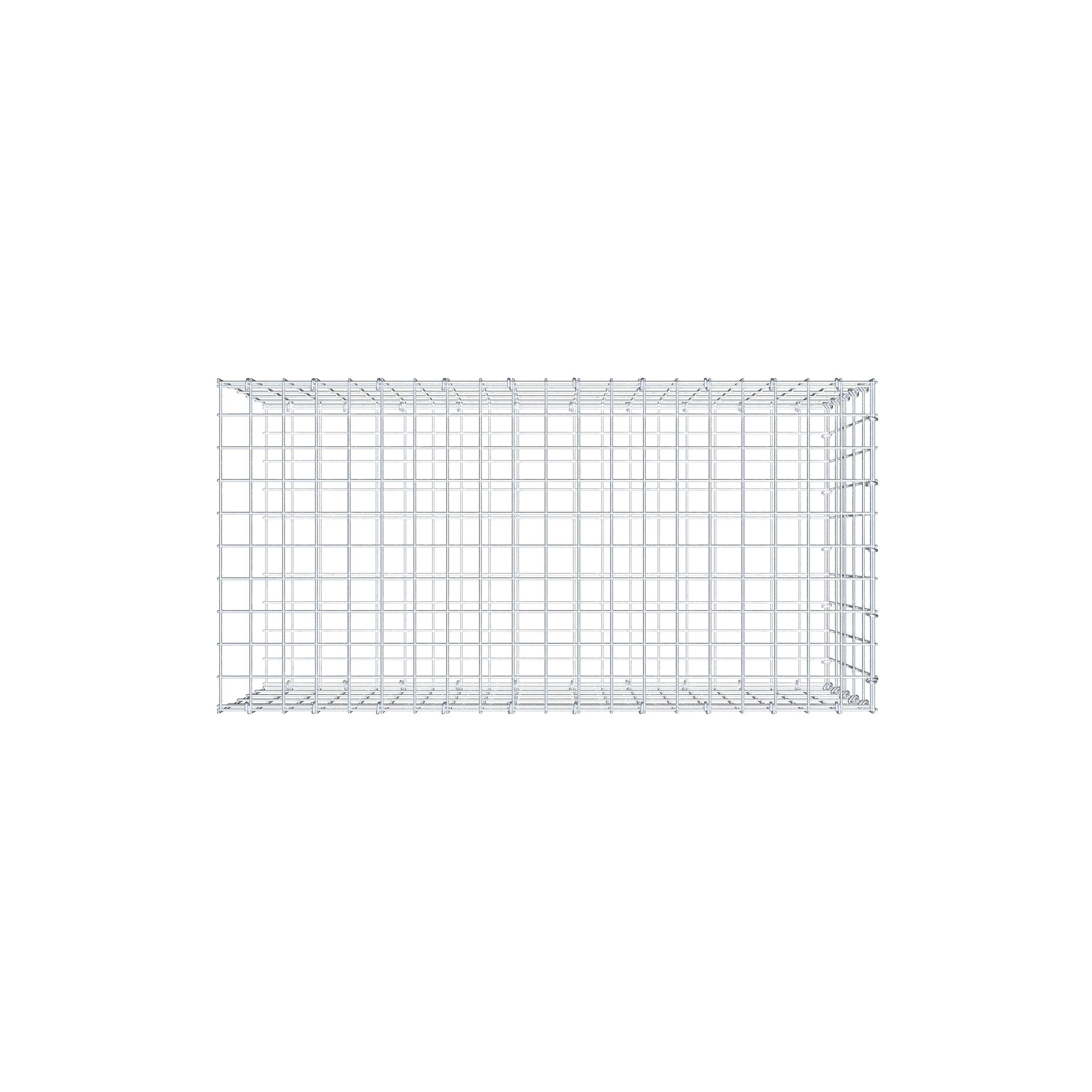 Anbaugabione Typ 2 100 cm x 50 cm x 50 cm, Maschenweite 5 cm x 10 cm, C-Ring