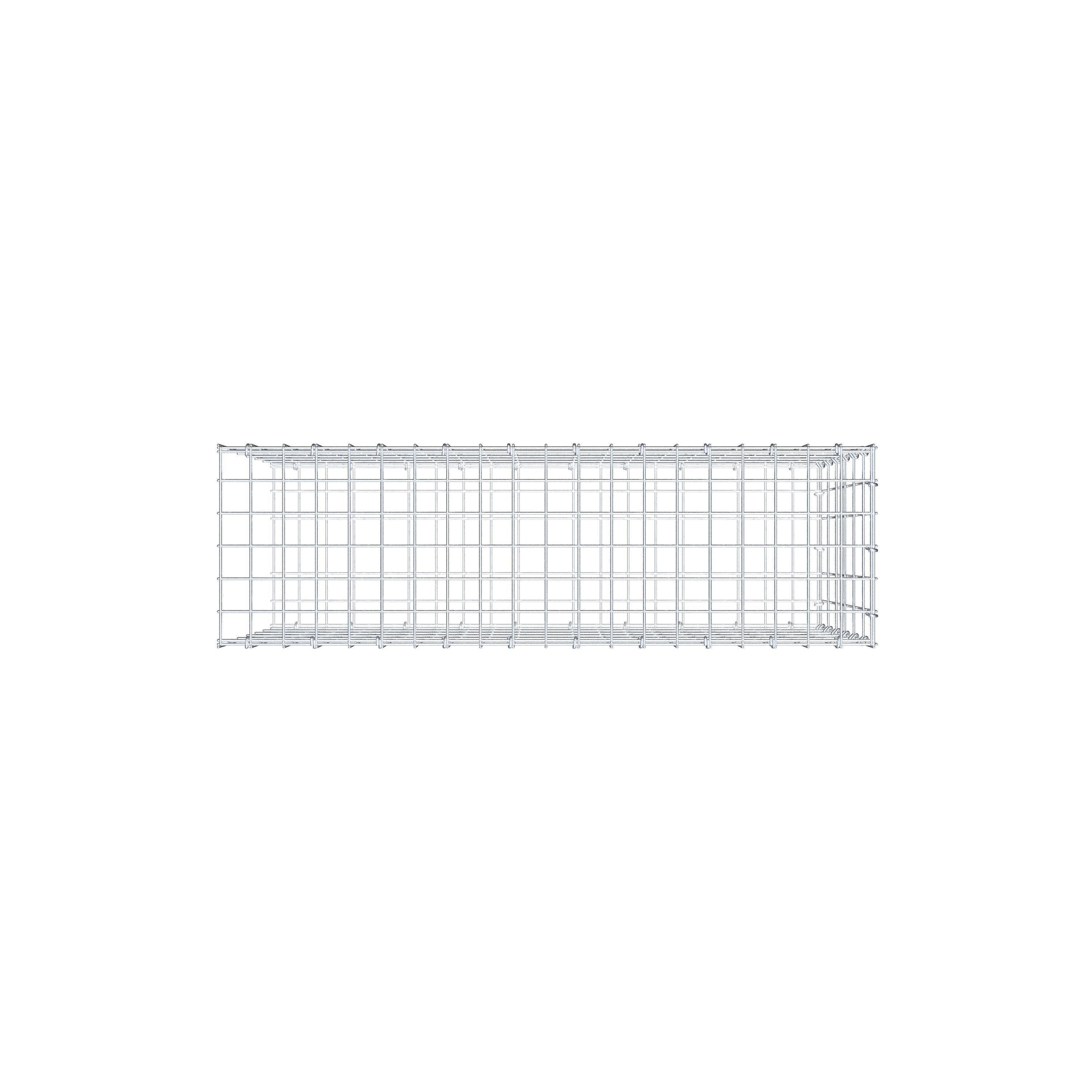 Gabião tipo 2 100 cm x 60 cm x 30 cm, malhagem 5 cm x 10 cm, anel C