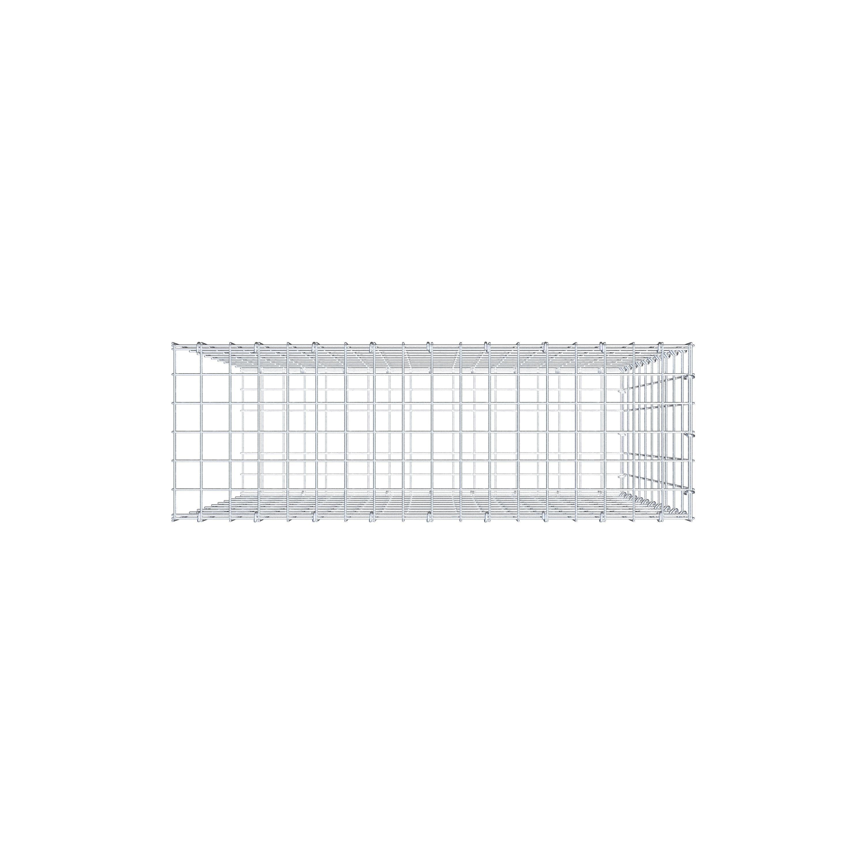 Gabião tipo 2 100 cm x 90 cm x 30 cm, malhagem 5 cm x 10 cm, anel C