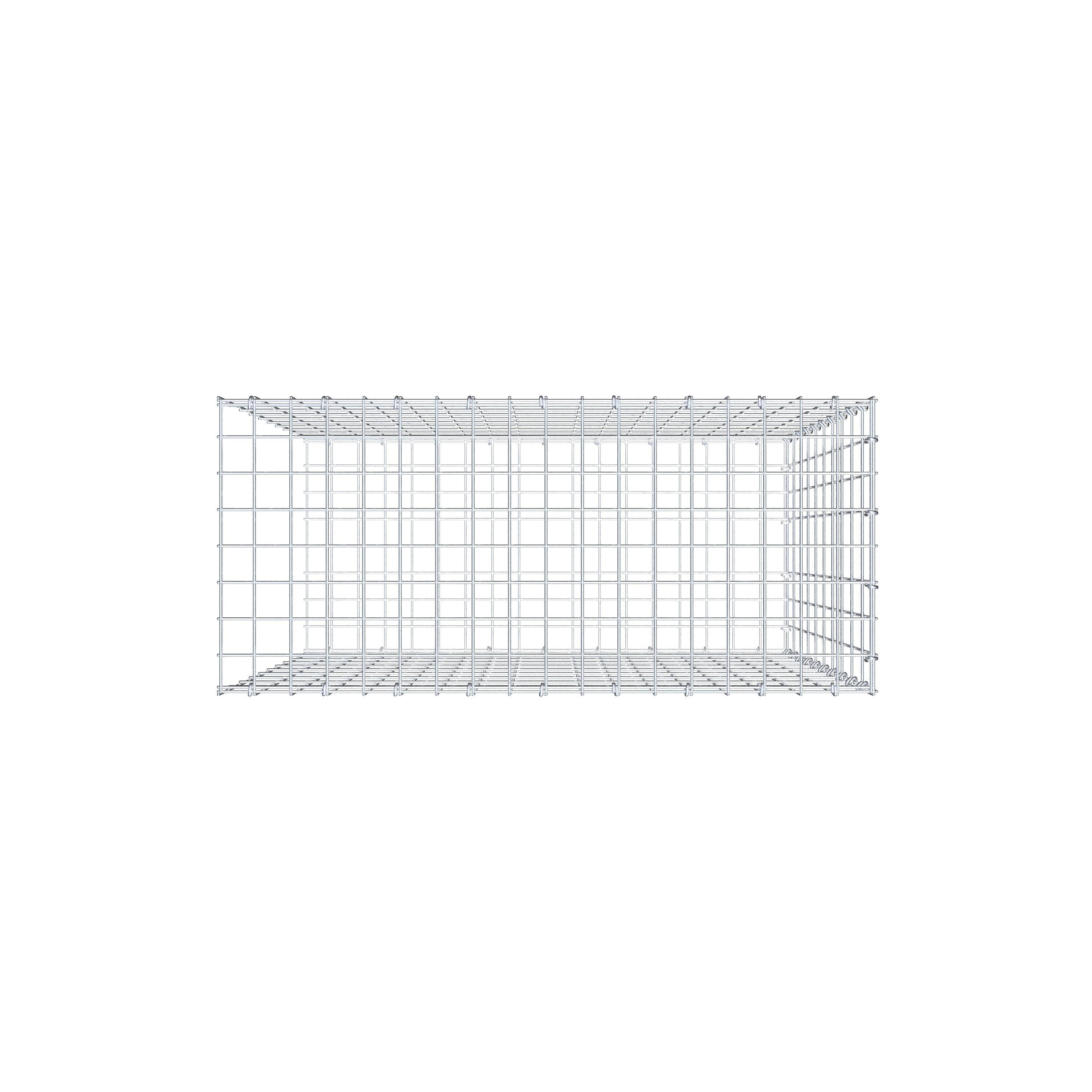 Pila adicional tipo 2 100 cm x 90 cm x 40 cm, malla 5 cm x 10 cm, anillo en C