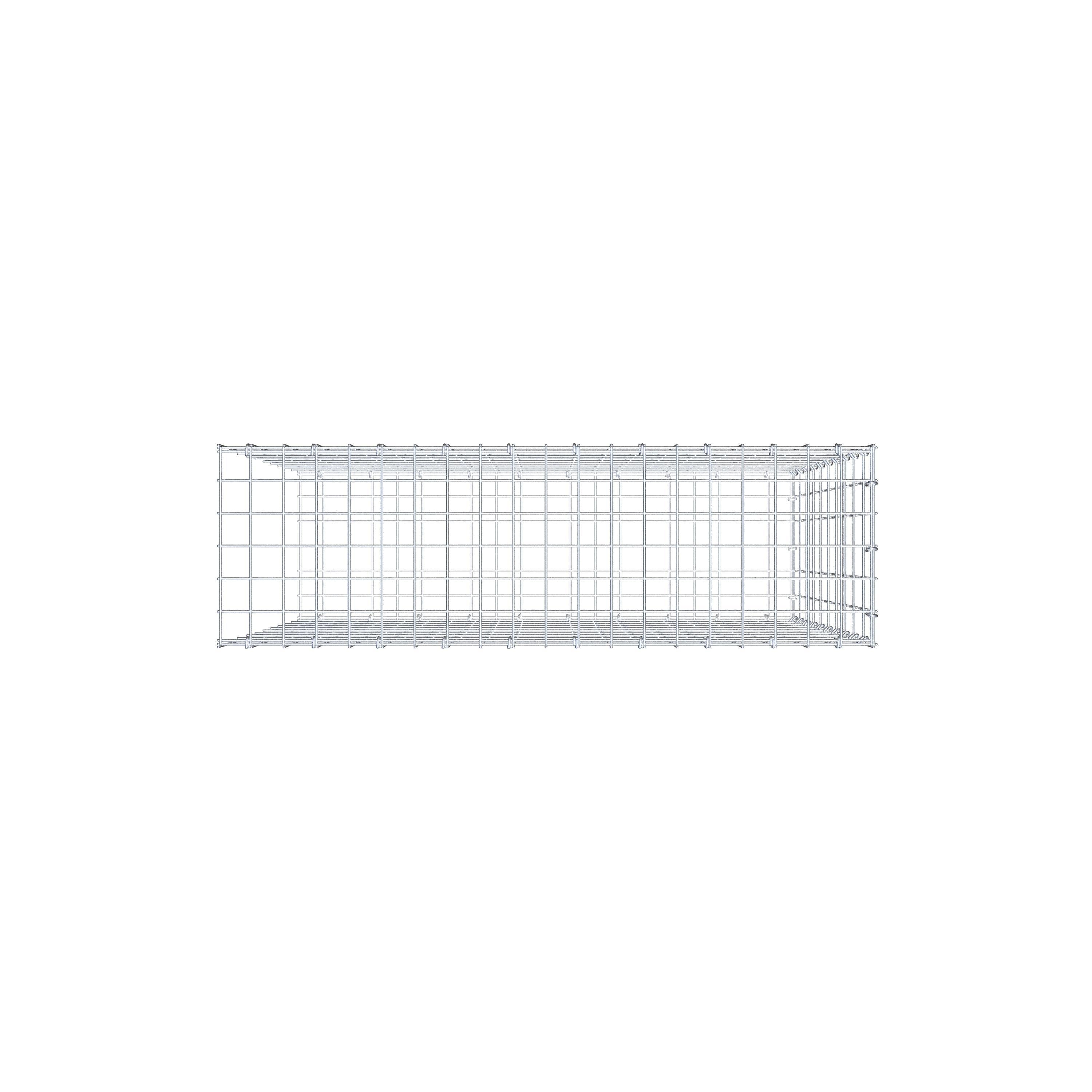 Anbaugabione Typ 2 100 cm x 100 cm x 30 cm, Maschenweite 5 cm x 10 cm, C-Ring