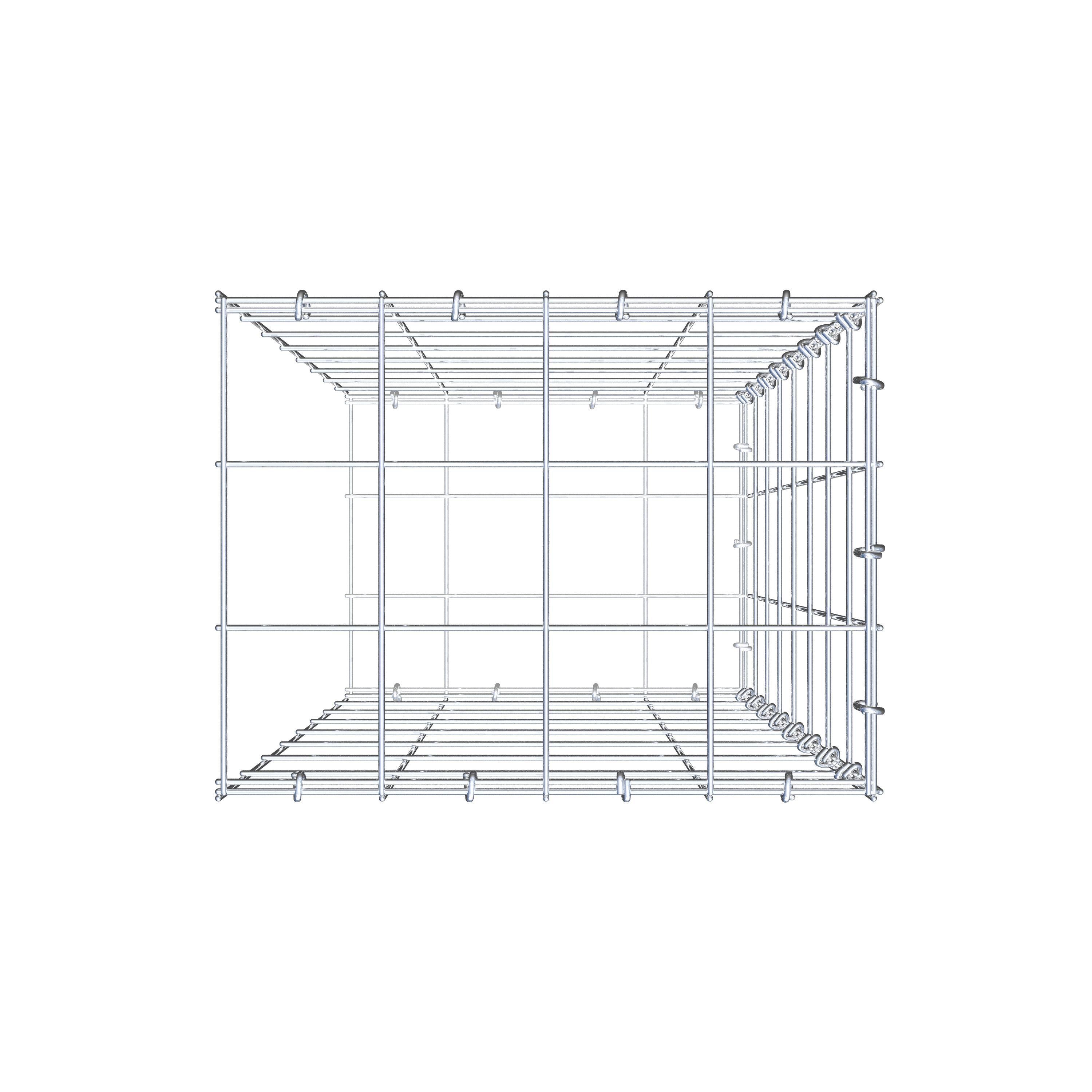 Pila adicional tipo 2 80 cm x 40 cm x 30 cm (L x A x P), malla 10 cm x 10 cm, anillo en C