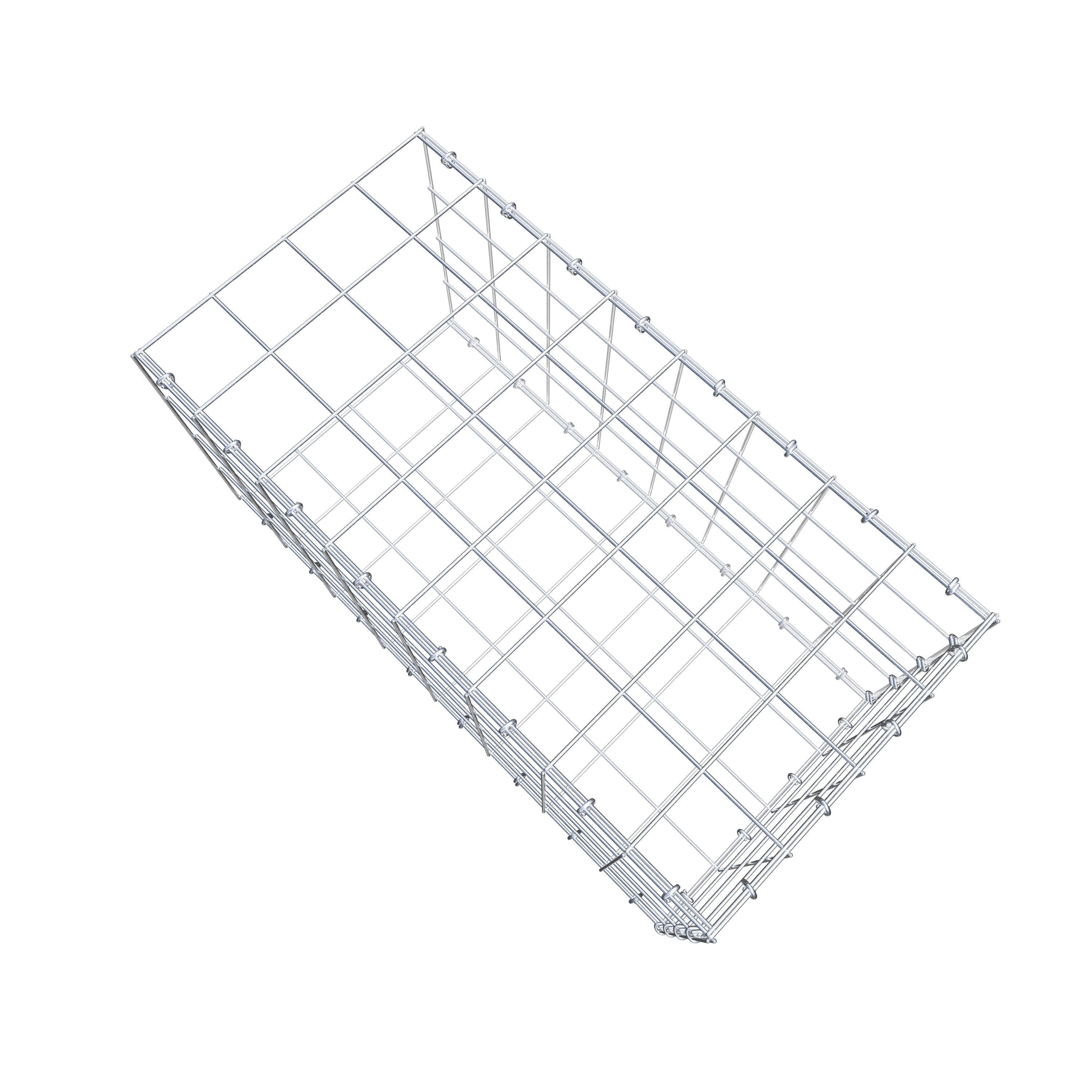Fourche rapportée type 2 80 cm x 40 cm x 40 cm (L x H x P), mailles 10 cm x 10 cm, anneau en C