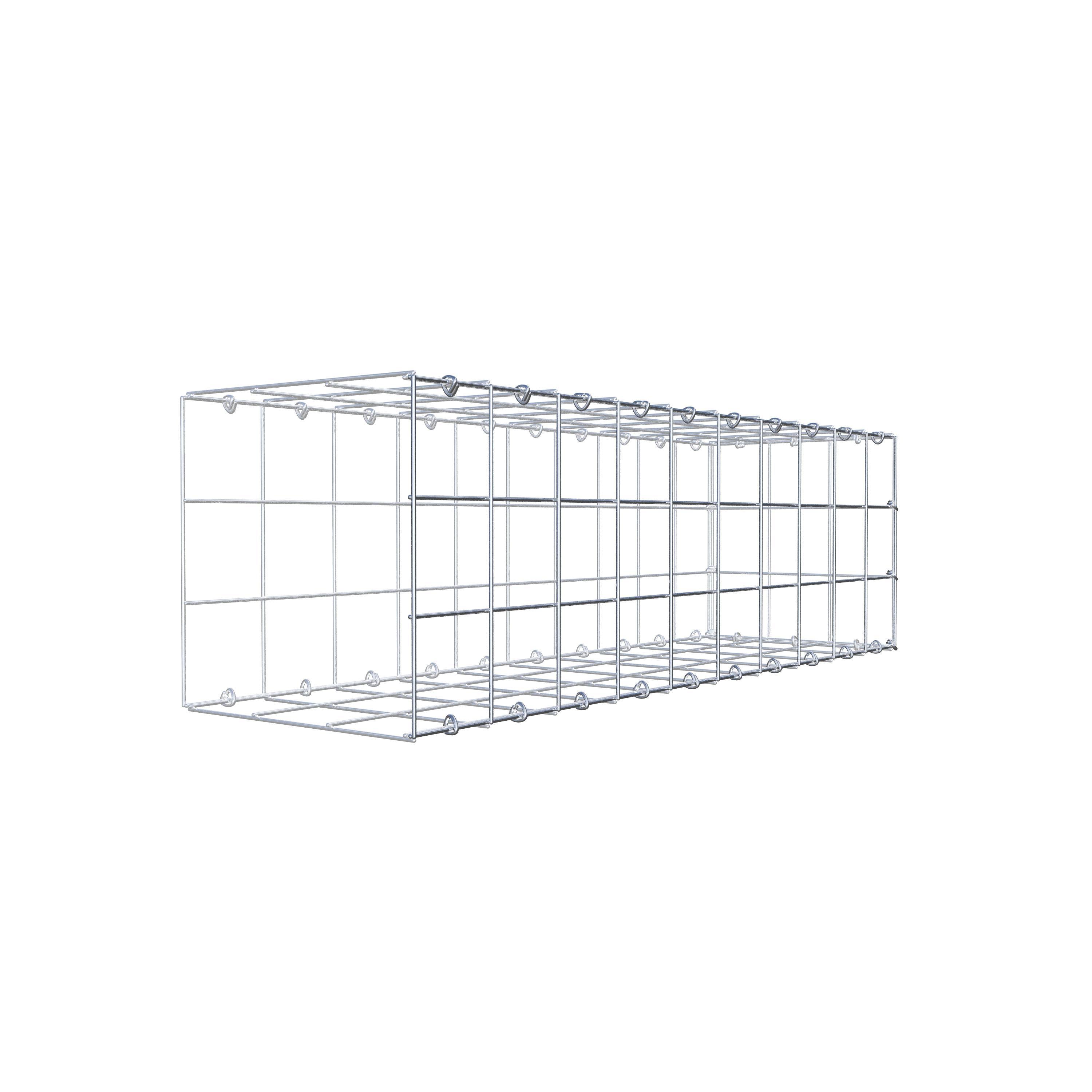 Monteret gabion type 2 100 cm x 30 cm x 30 cm (L x H x D), maskestørrelse 10 cm x 10 cm, C-ring