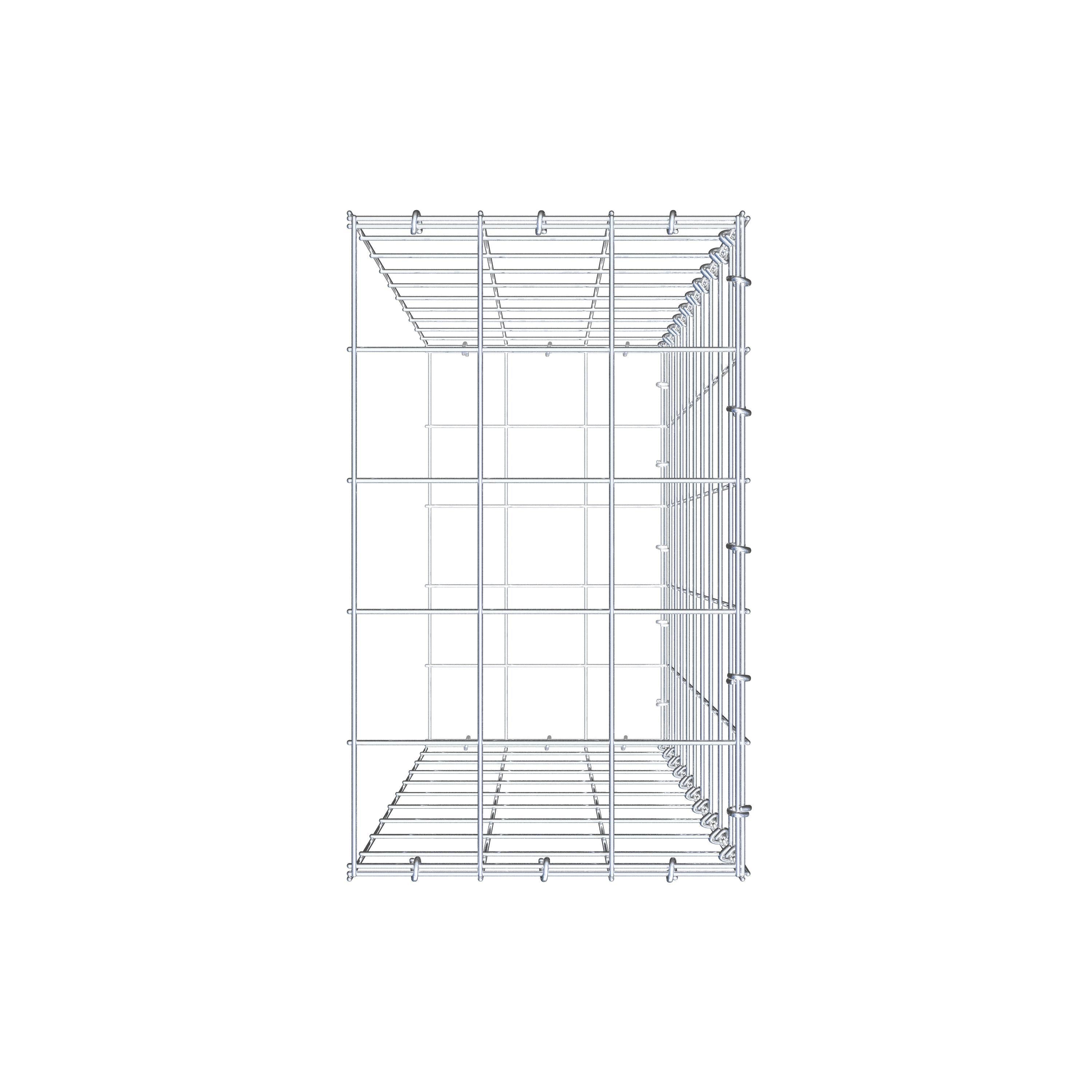 Gabbione aggiuntivo di tipo 2 100 cm x 30 cm x 50 cm (L x H x P), maglia 10 cm x 10 cm, anello a C