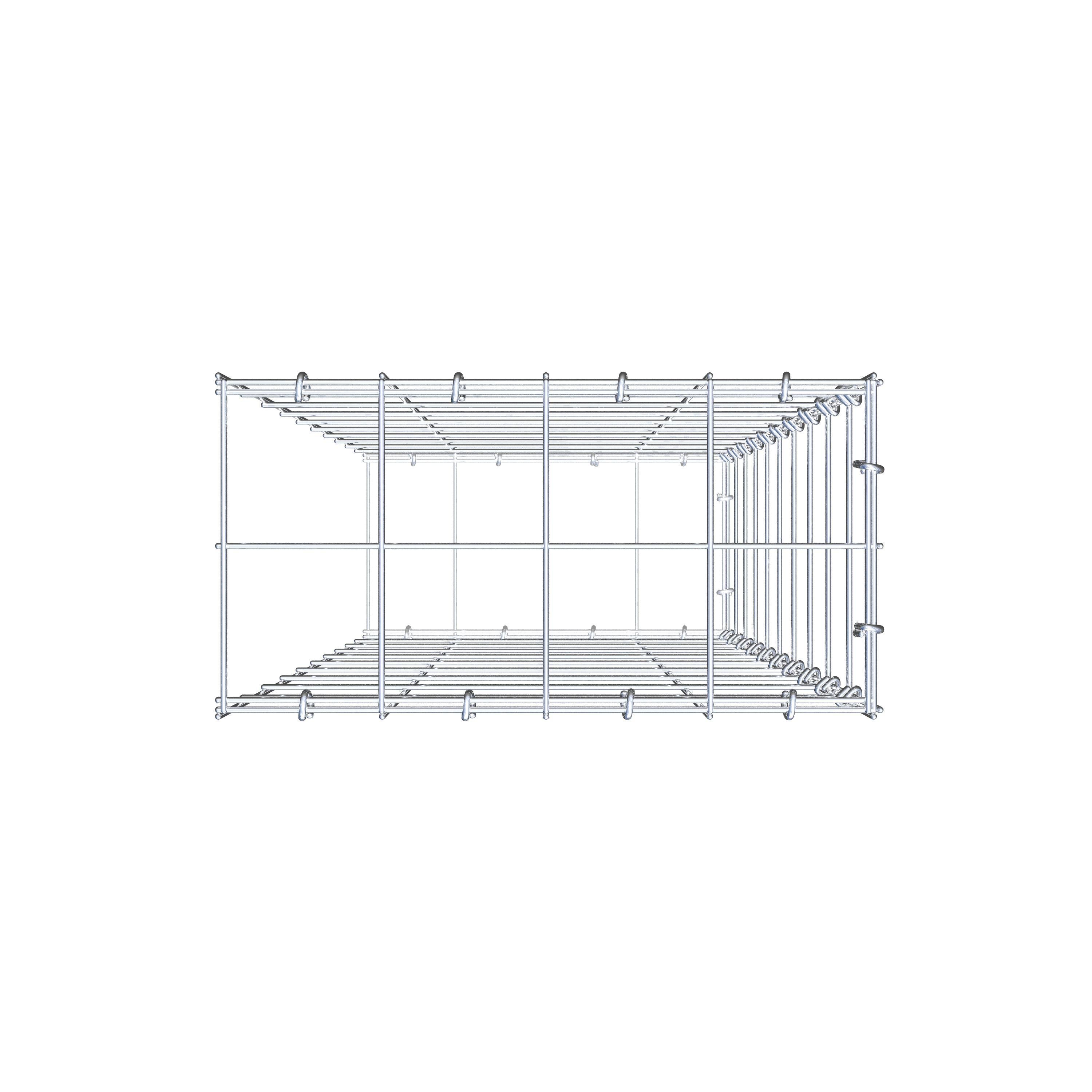 Gabião Tipo 2 100 cm x 40 cm x 20 cm (C x A x P), malhagem 10 cm x 10 cm, anel C