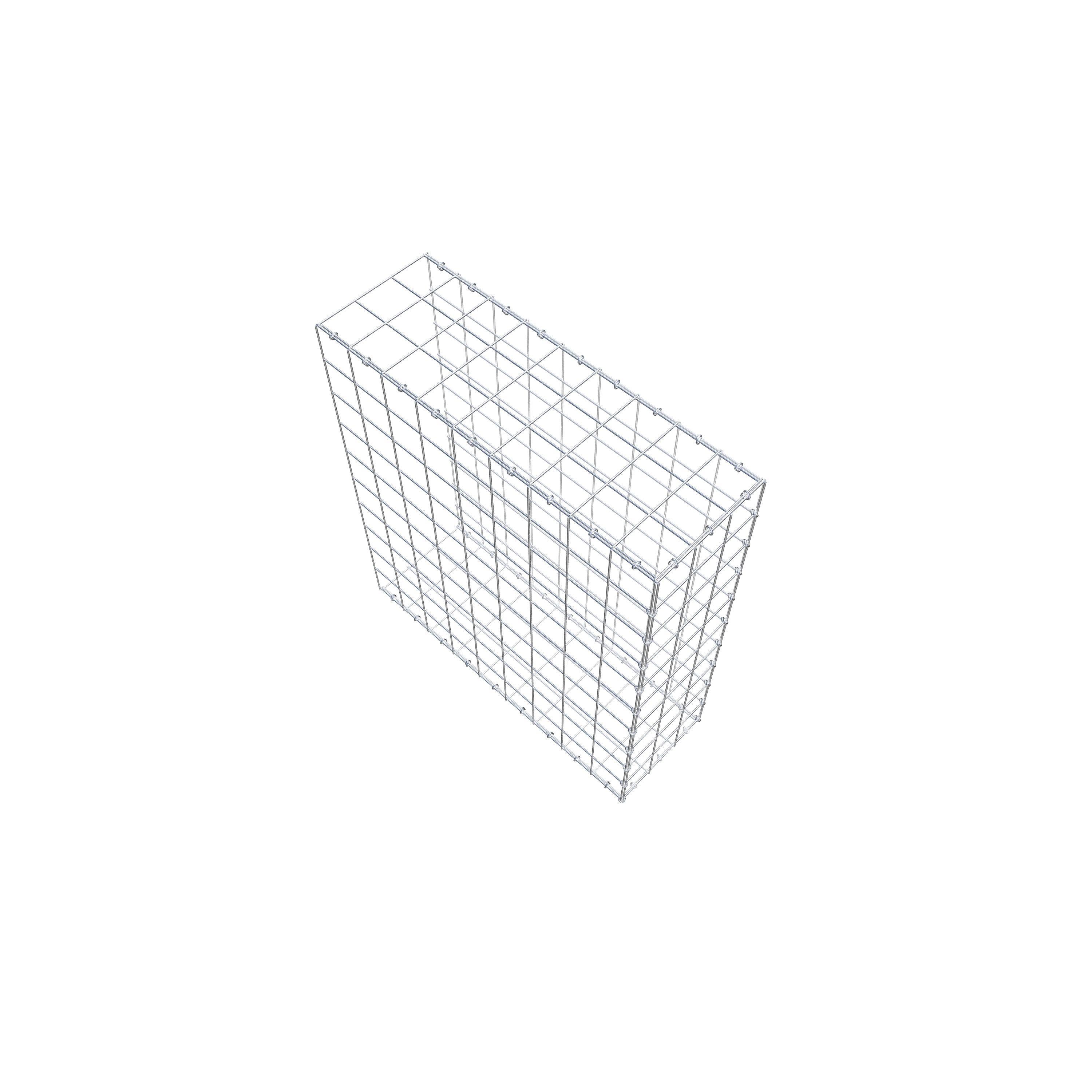 Fourche rapportée type 2 100 cm x 90 cm x 30 cm (L x H x P), mailles 10 cm x 10 cm, anneau en C