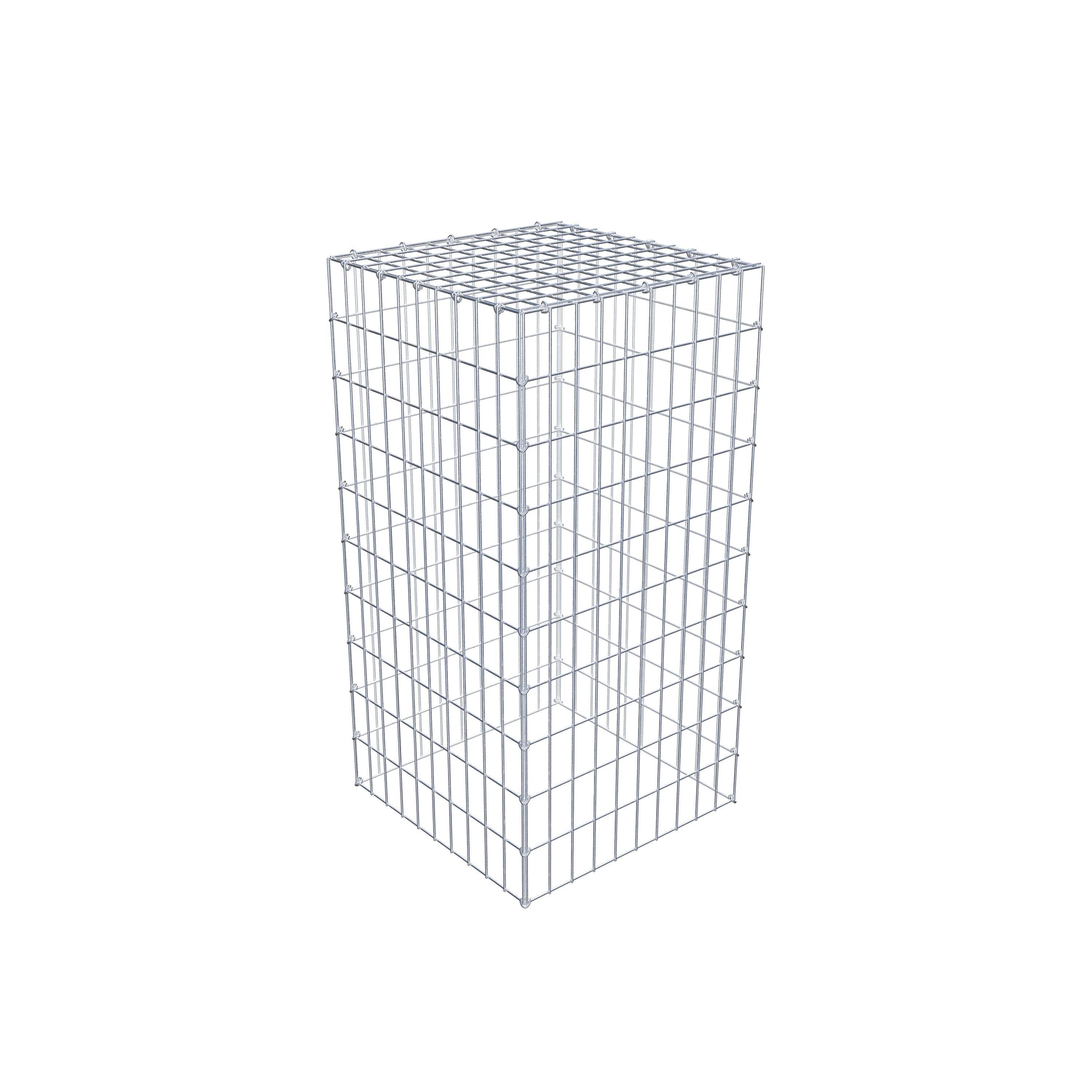 Gabbione aggiuntivo di tipo 3 100 cm x 50 cm x 50 cm (L x H x P), maglia 5 cm x 10 cm, anello a C