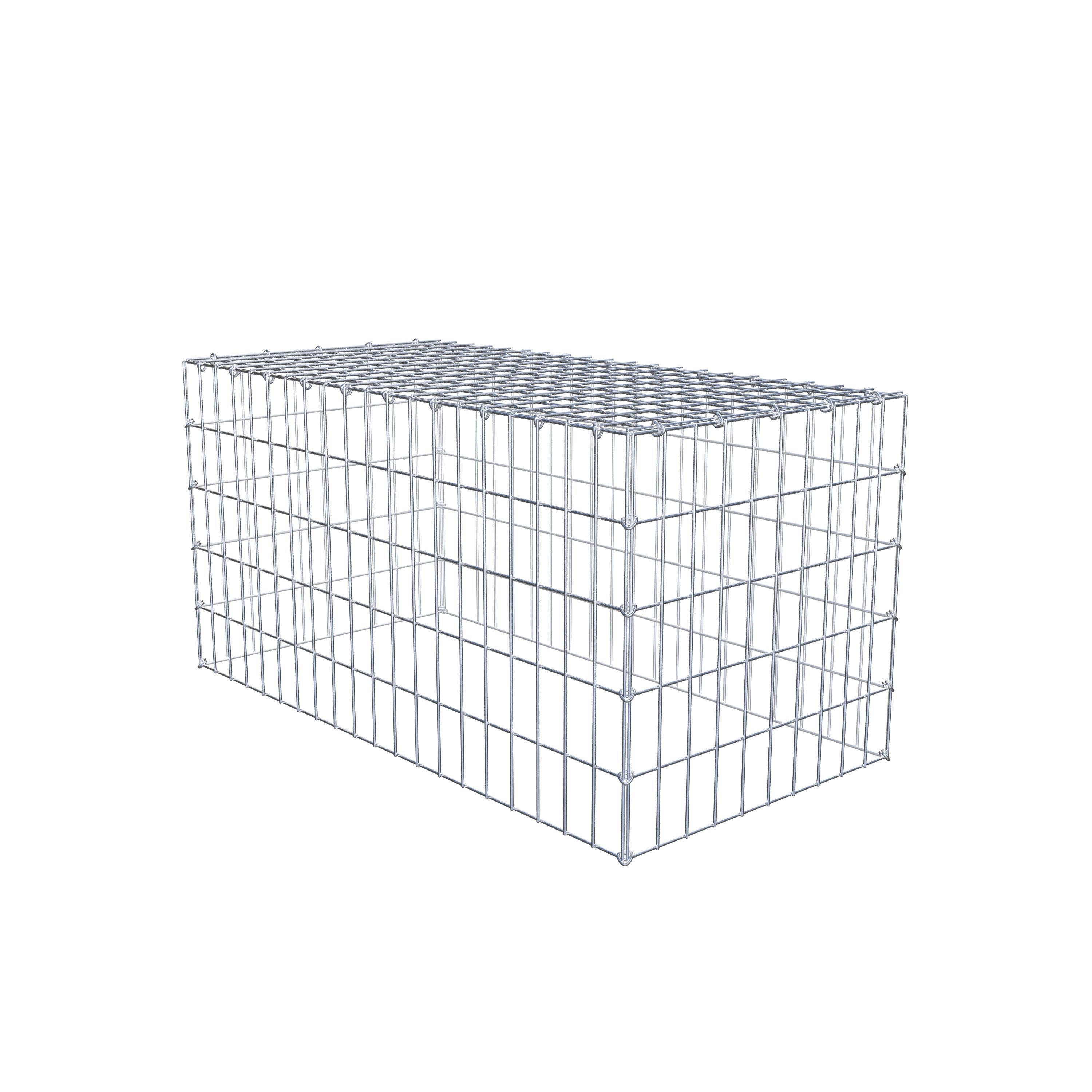 Gabbione aggiuntivo di tipo 3 100 cm x 50 cm x 50 cm (L x H x P), maglia 5 cm x 10 cm, anello a C