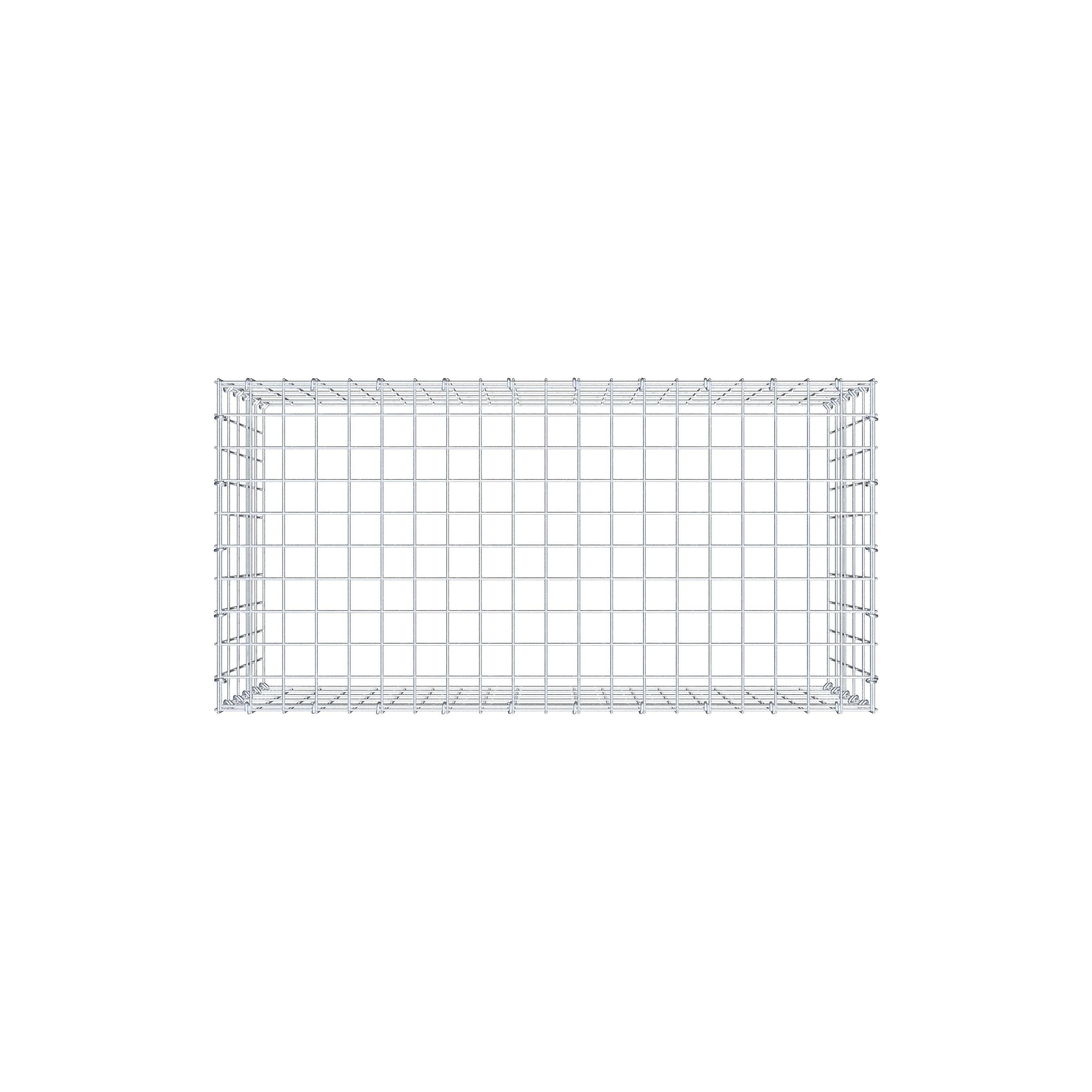 Gabbione aggiuntivo di tipo 3 100 cm x 50 cm x 50 cm (L x H x P), maglia 5 cm x 10 cm, anello a C