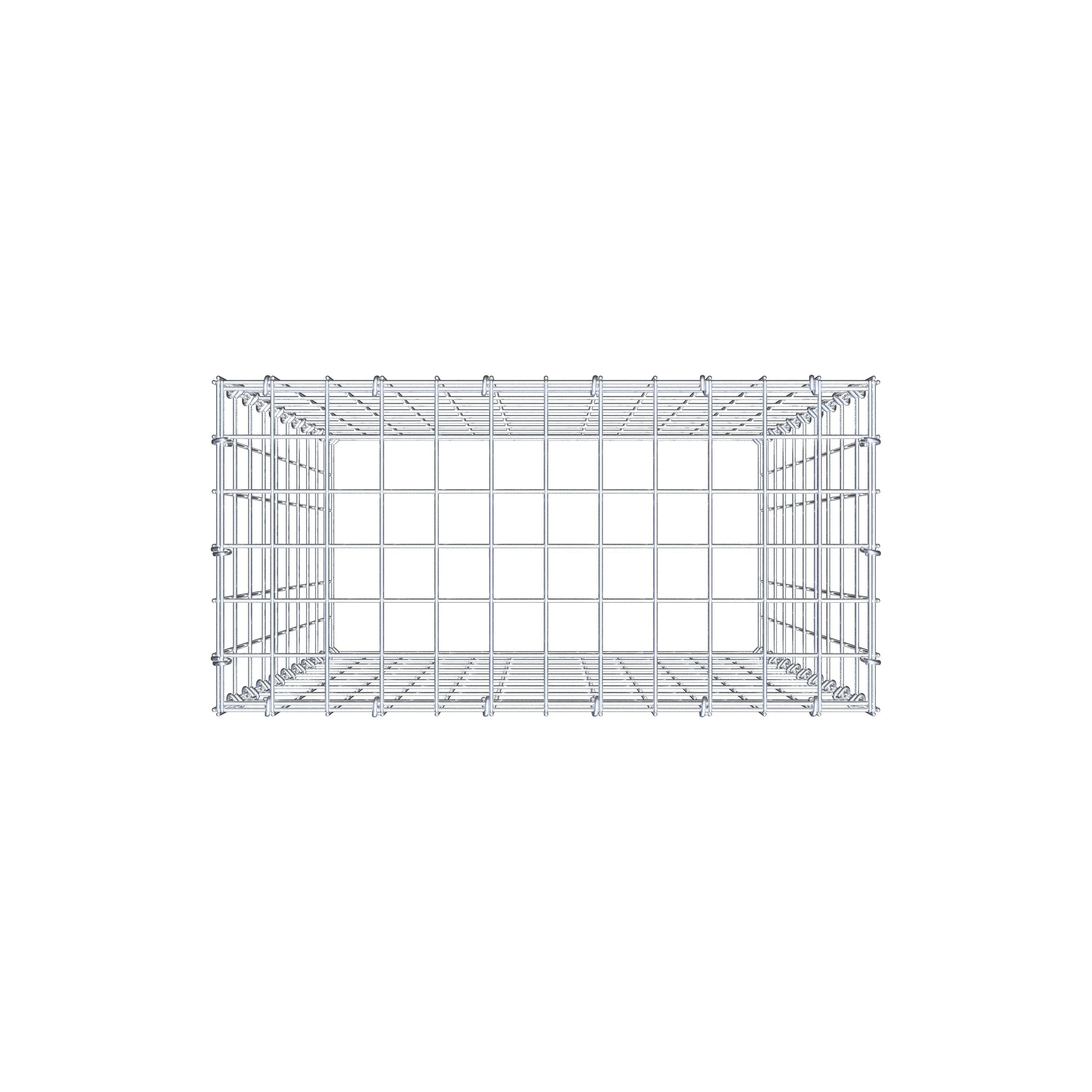 Fourche rapportée type 3 100 cm x 60 cm x 30 cm (L x H x P), mailles 5 cm x 10 cm, anneau C