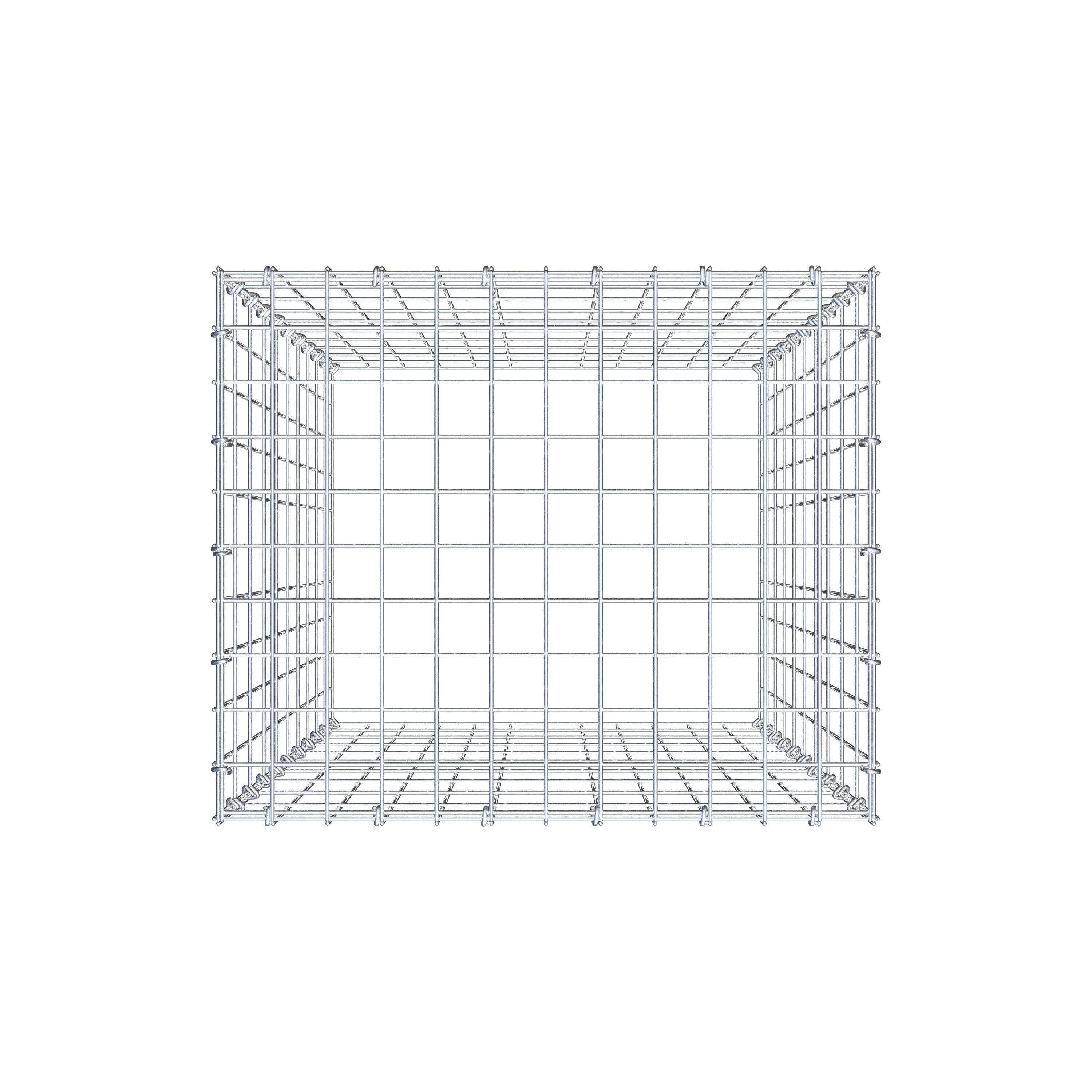 Typ 3 påbyggnadsgabion 100 cm x 60 cm x 50 cm (L x H x D), maskstorlek 5 cm x 10 cm, C-ring