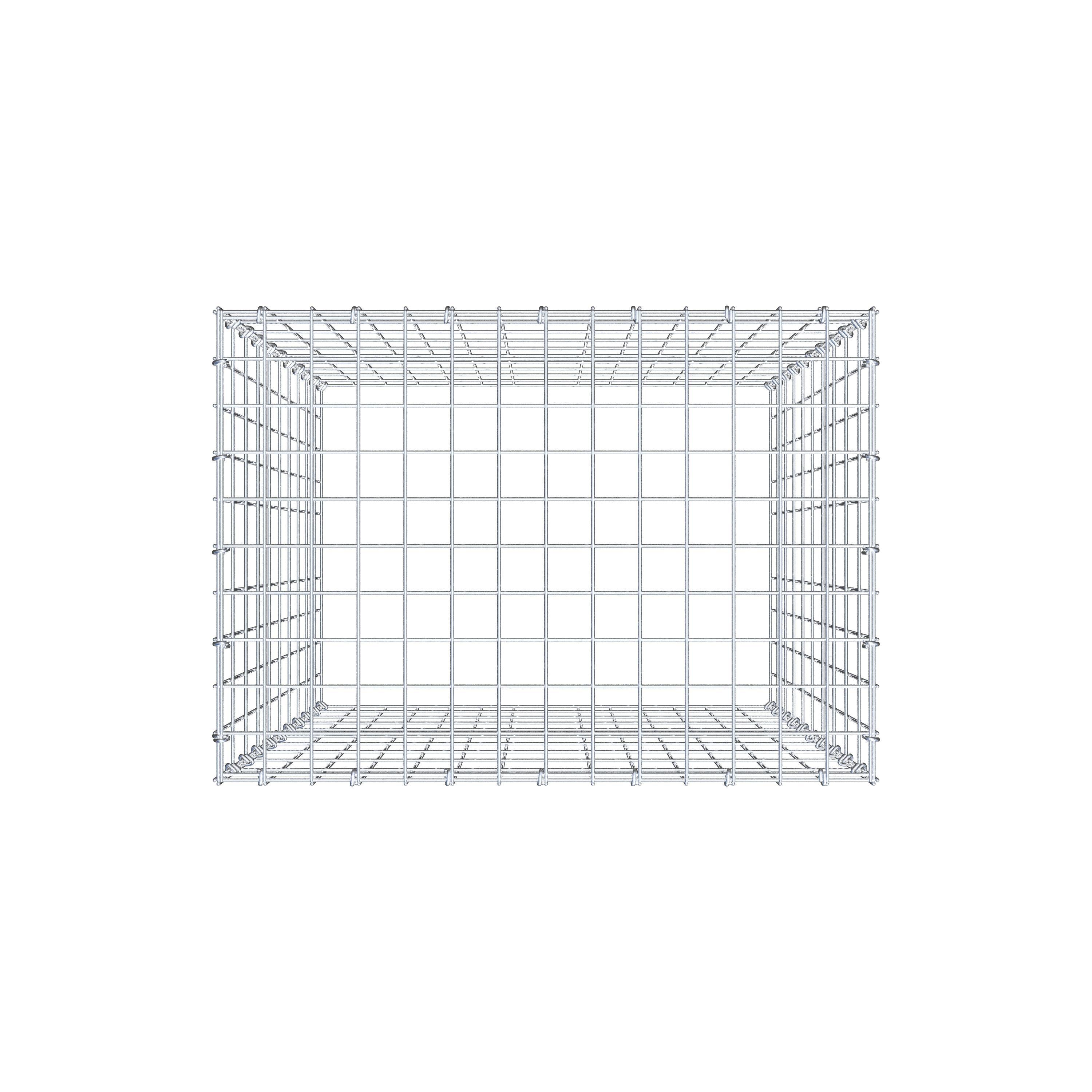 Mounted gabion type 3 100 cm x 70 cm x 50 cm (L x H x D), mesh size 5 cm x 10 cm, C-ring