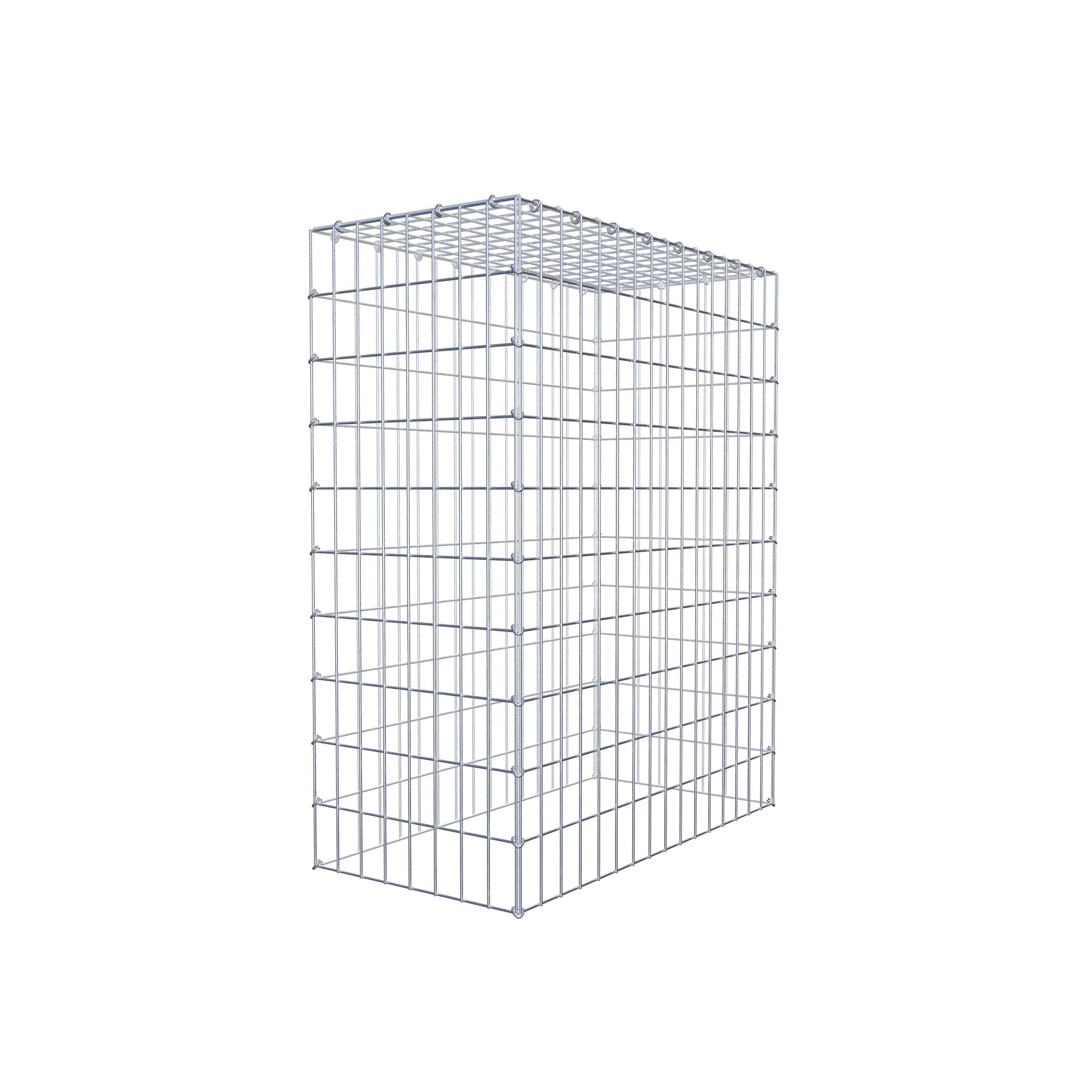 Typ 3 påbyggnadsgabion 100 cm x 80 cm x 40 cm (L x H x D), maskstorlek 5 cm x 10 cm, C-ring