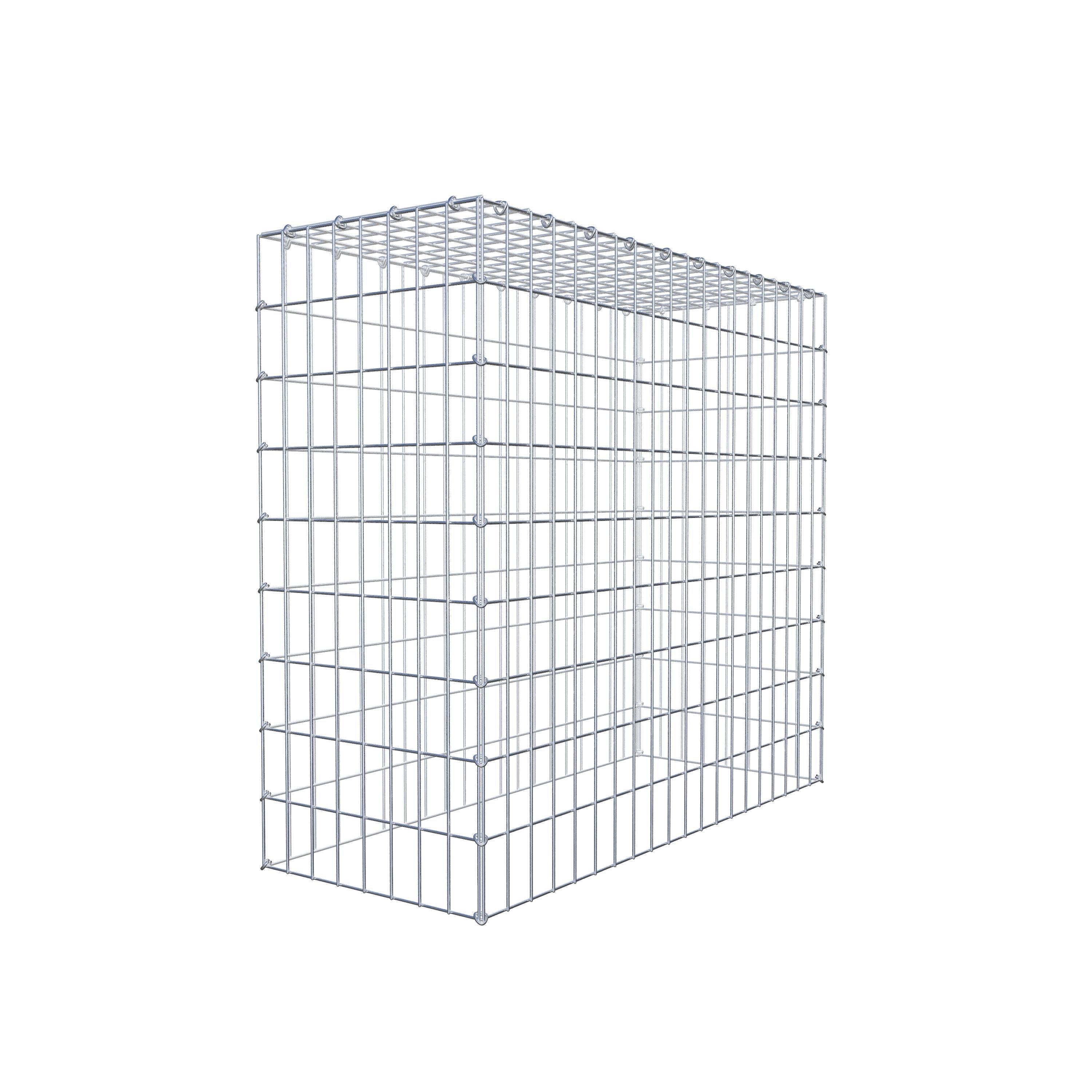 Typ 3 påbyggnadsgabion 100 cm x 90 cm x 40 cm (L x H x D), maskstorlek 5 cm x 10 cm, C-ring
