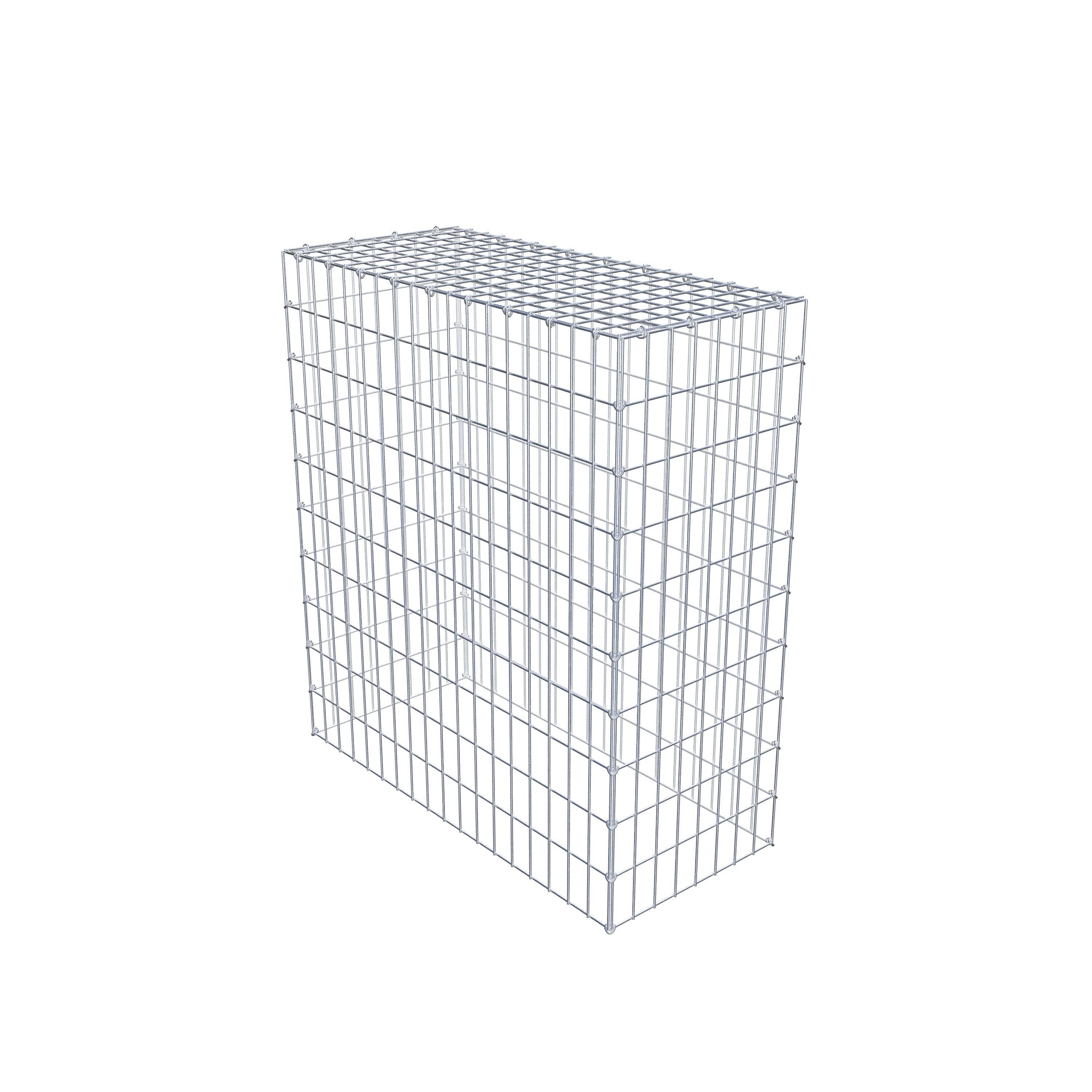Typ 3 påbyggnadsgabion 100 cm x 90 cm x 40 cm (L x H x D), maskstorlek 5 cm x 10 cm, C-ring