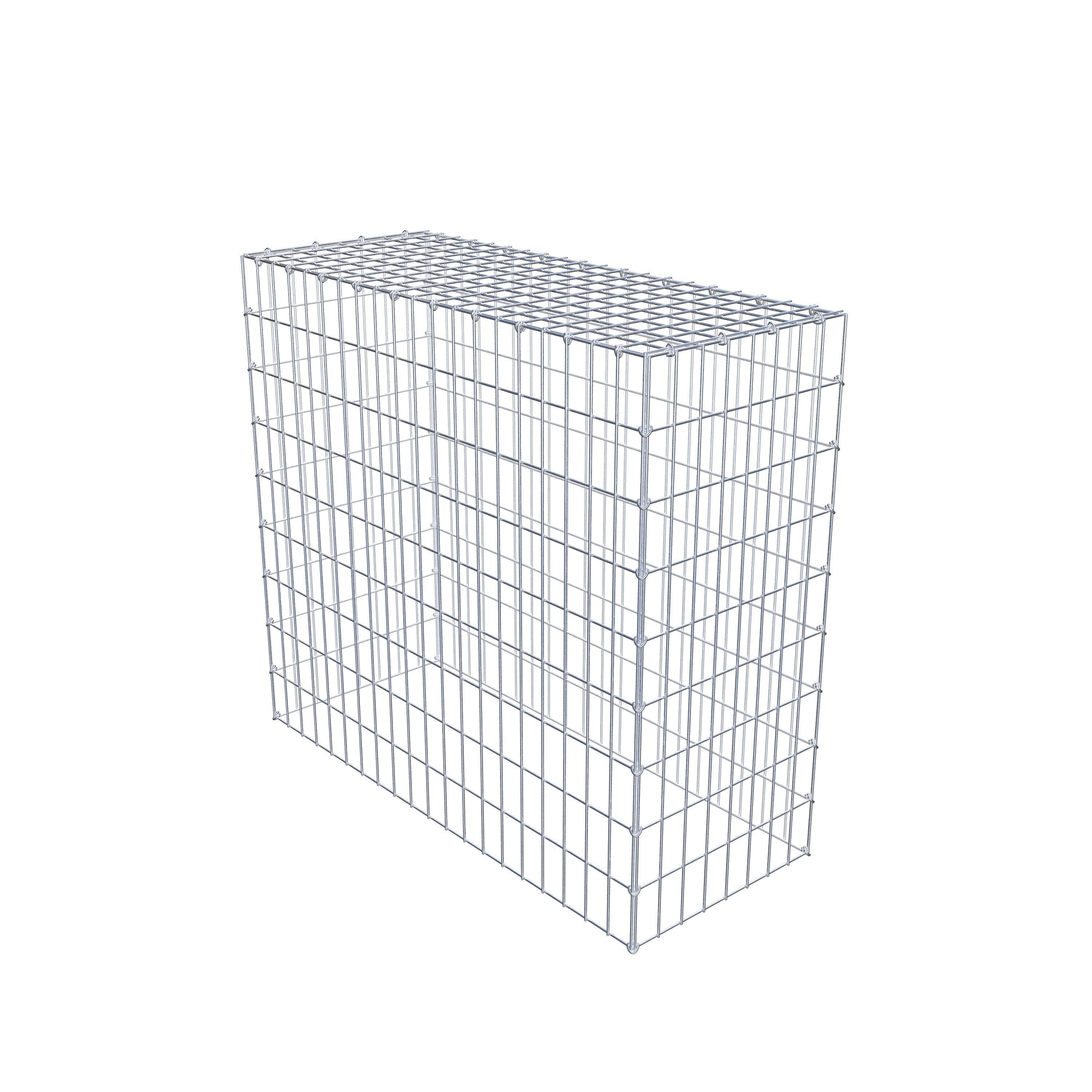 Typ 3 påbyggnadsgabion 100 cm x 90 cm x 40 cm (L x H x D), maskstorlek 5 cm x 10 cm, C-ring