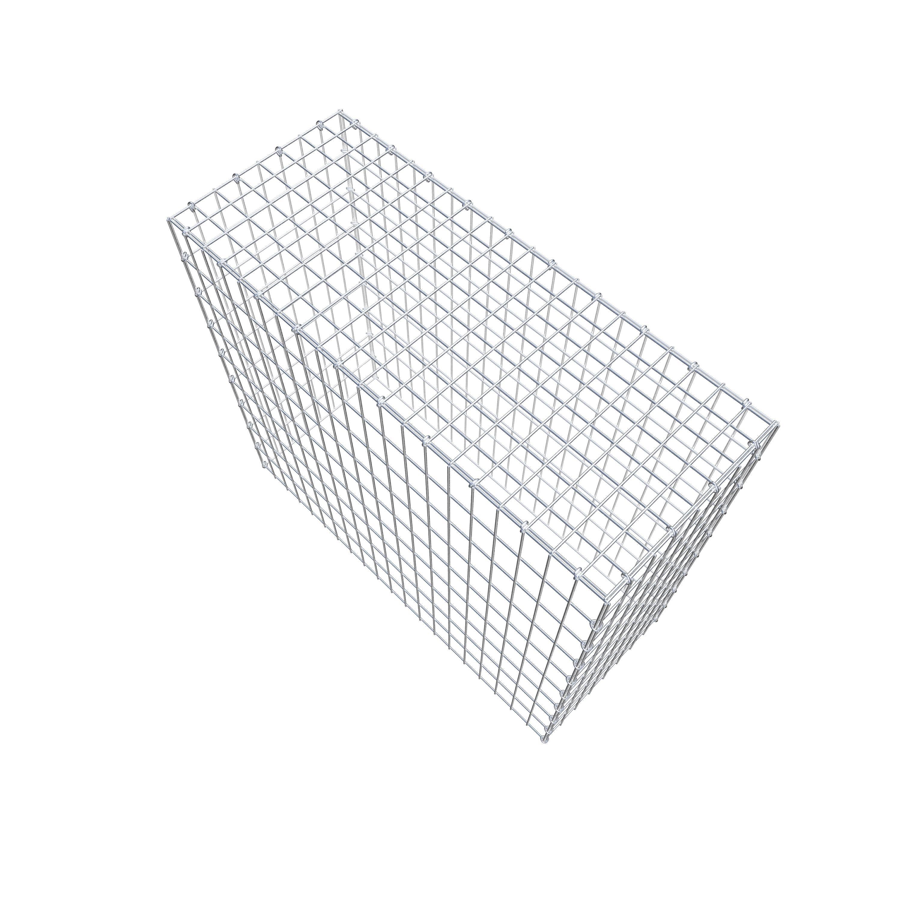 Typ 3 påbyggnadsgabion 100 cm x 90 cm x 40 cm (L x H x D), maskstorlek 5 cm x 10 cm, C-ring