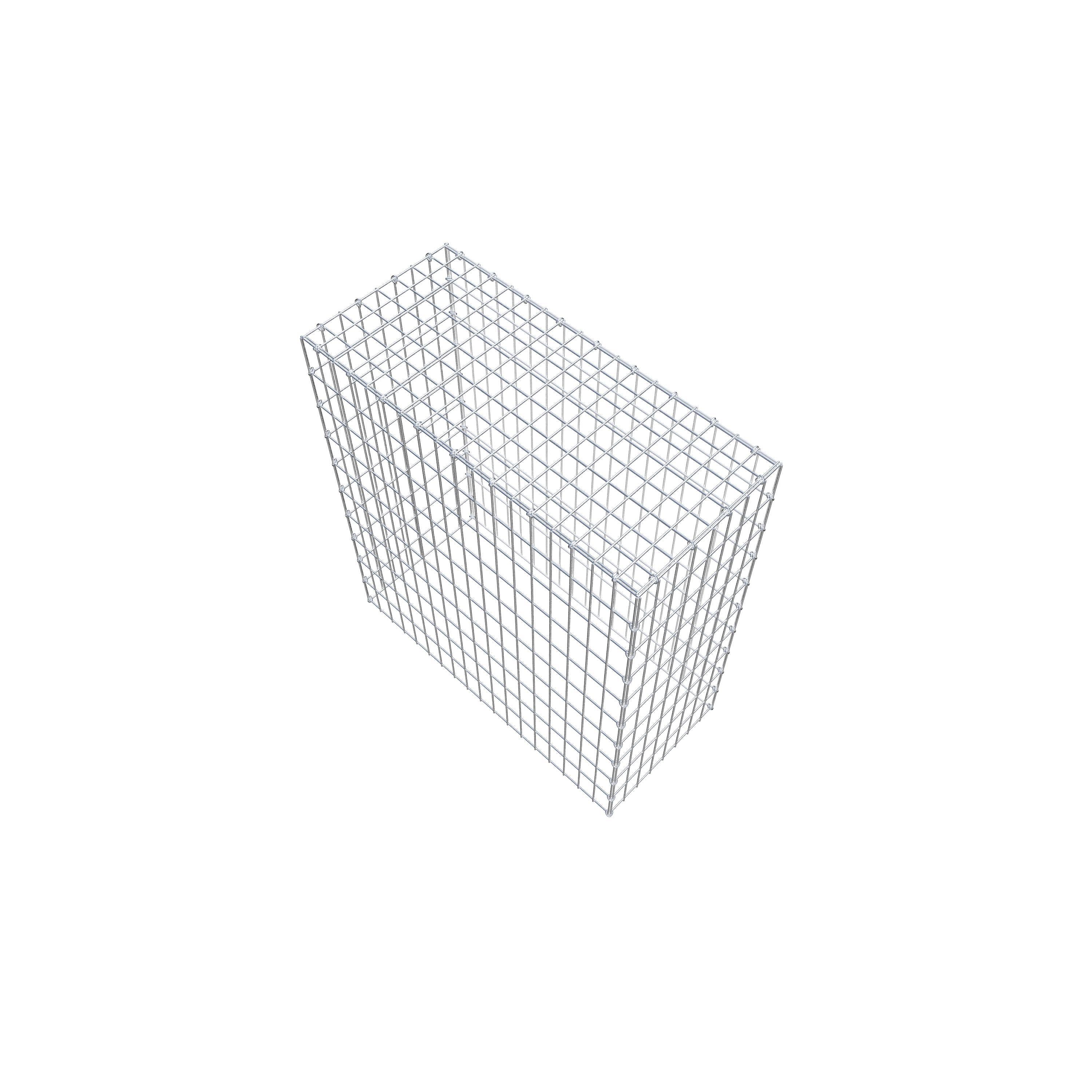 Typ 3 påbyggnadsgabion 100 cm x 90 cm x 40 cm (L x H x D), maskstorlek 5 cm x 10 cm, C-ring