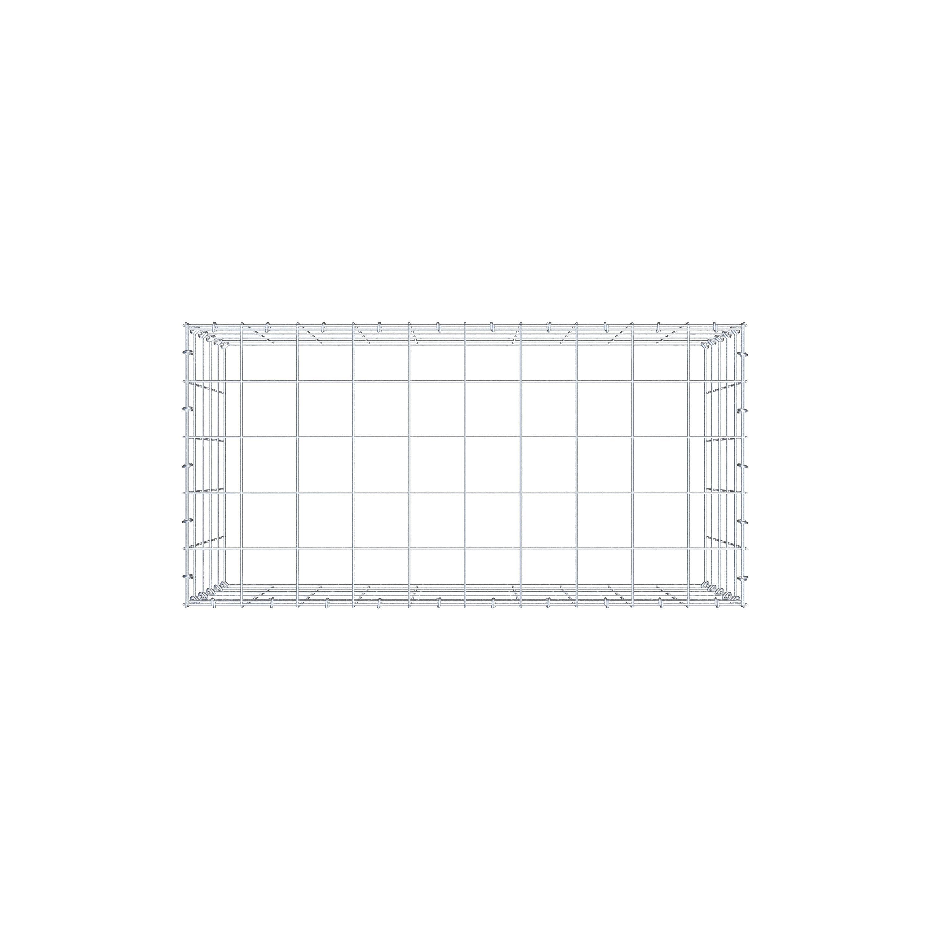 Anbaugabione Typ 3 100 cm x 50 cm x 50 cm (L x H x T), Maschenweite 10 cm x 10 cm, C-Ring