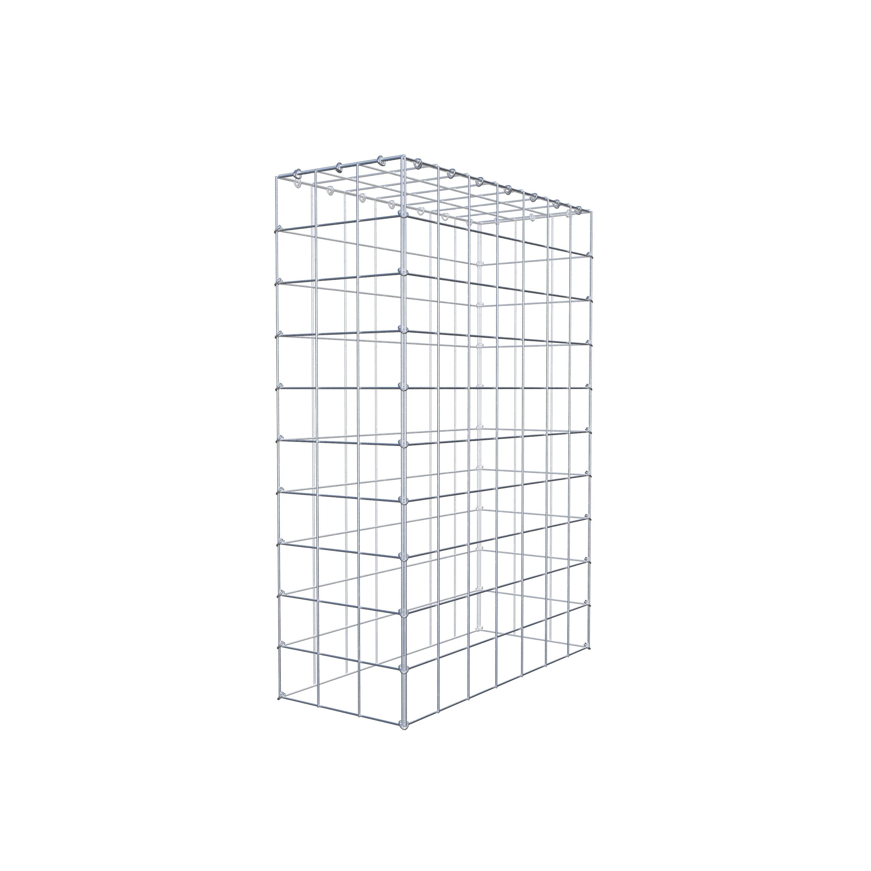 Typ 3 påbyggnadsgabion 100 cm x 70 cm x 30 cm (L x H x D), maskstorlek 10 cm x 10 cm, C-ring