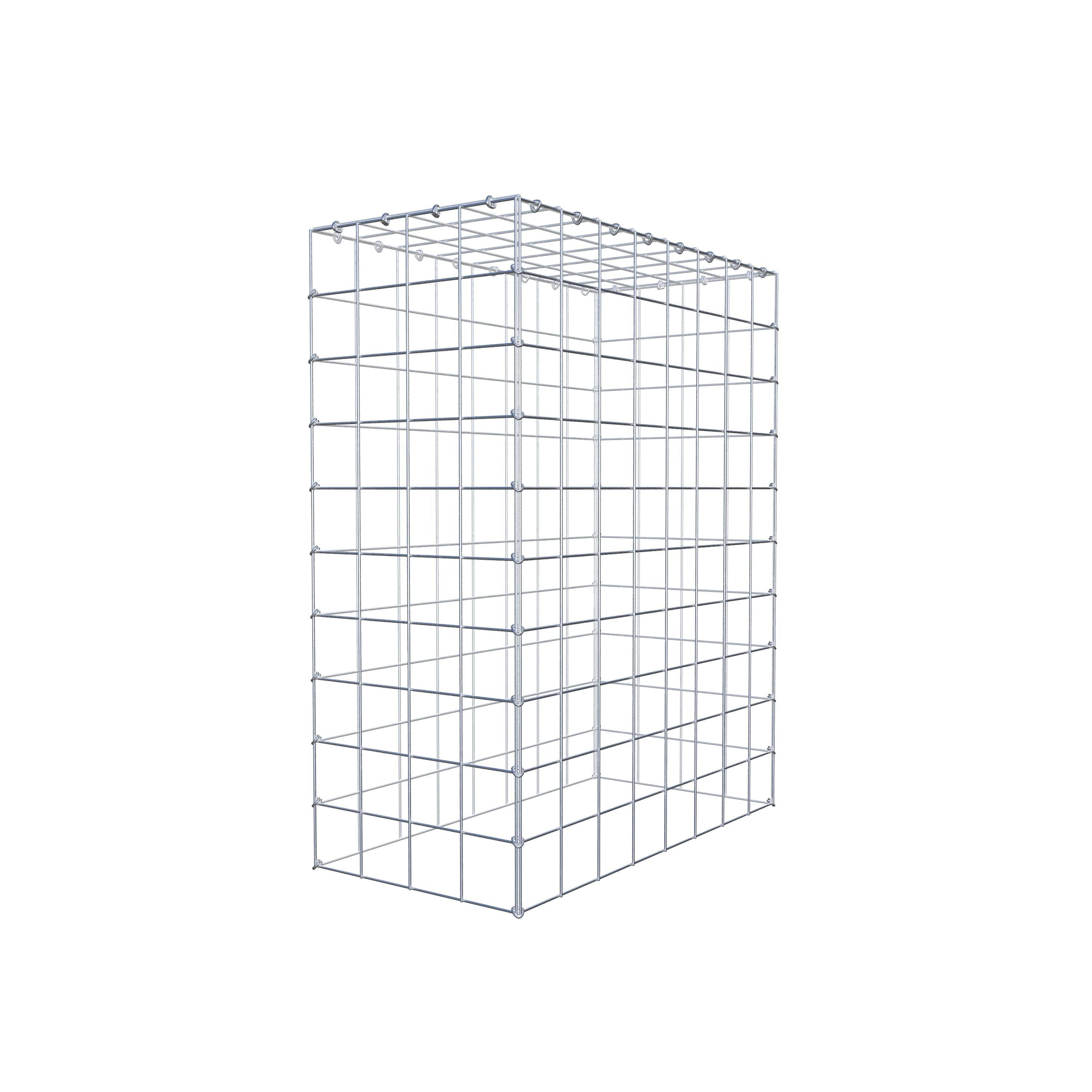 Typ 3 påbyggnadsgabion 100 cm x 80 cm x 40 cm (L x H x D), maskstorlek 10 cm x 10 cm, C-ring