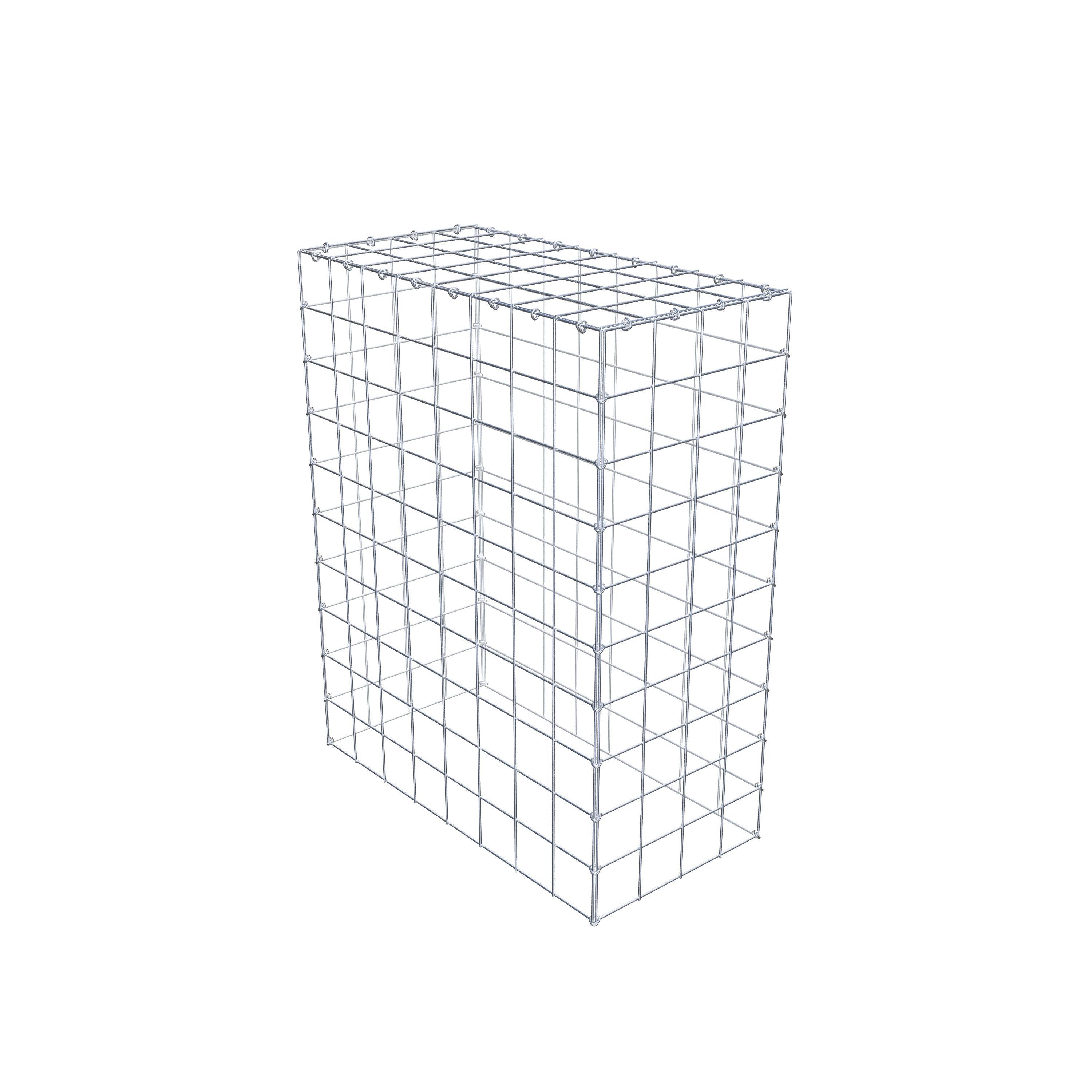 Typ 3 påbyggnadsgabion 100 cm x 80 cm x 40 cm (L x H x D), maskstorlek 10 cm x 10 cm, C-ring
