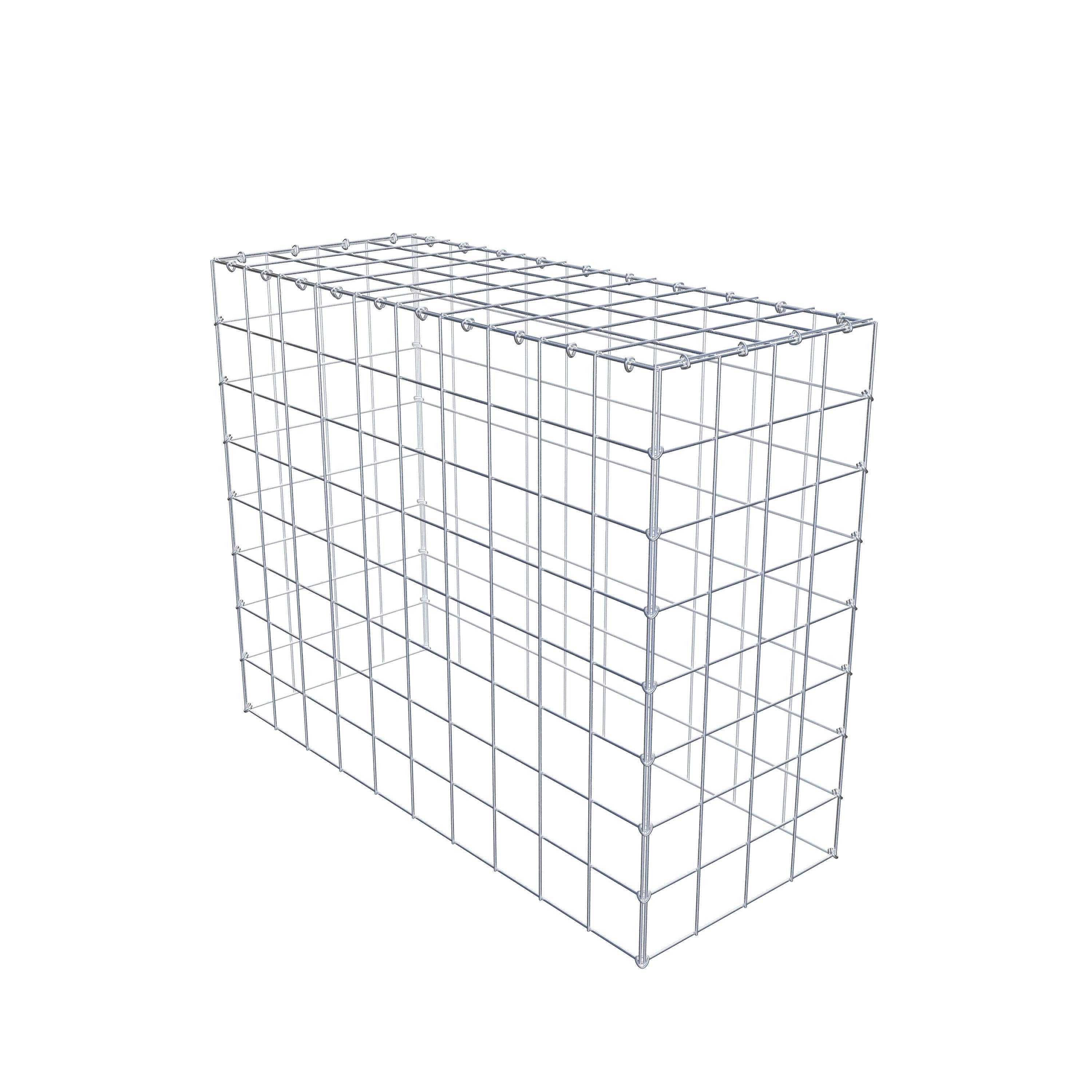Typ 3 påbyggnadsgabion 100 cm x 80 cm x 40 cm (L x H x D), maskstorlek 10 cm x 10 cm, C-ring