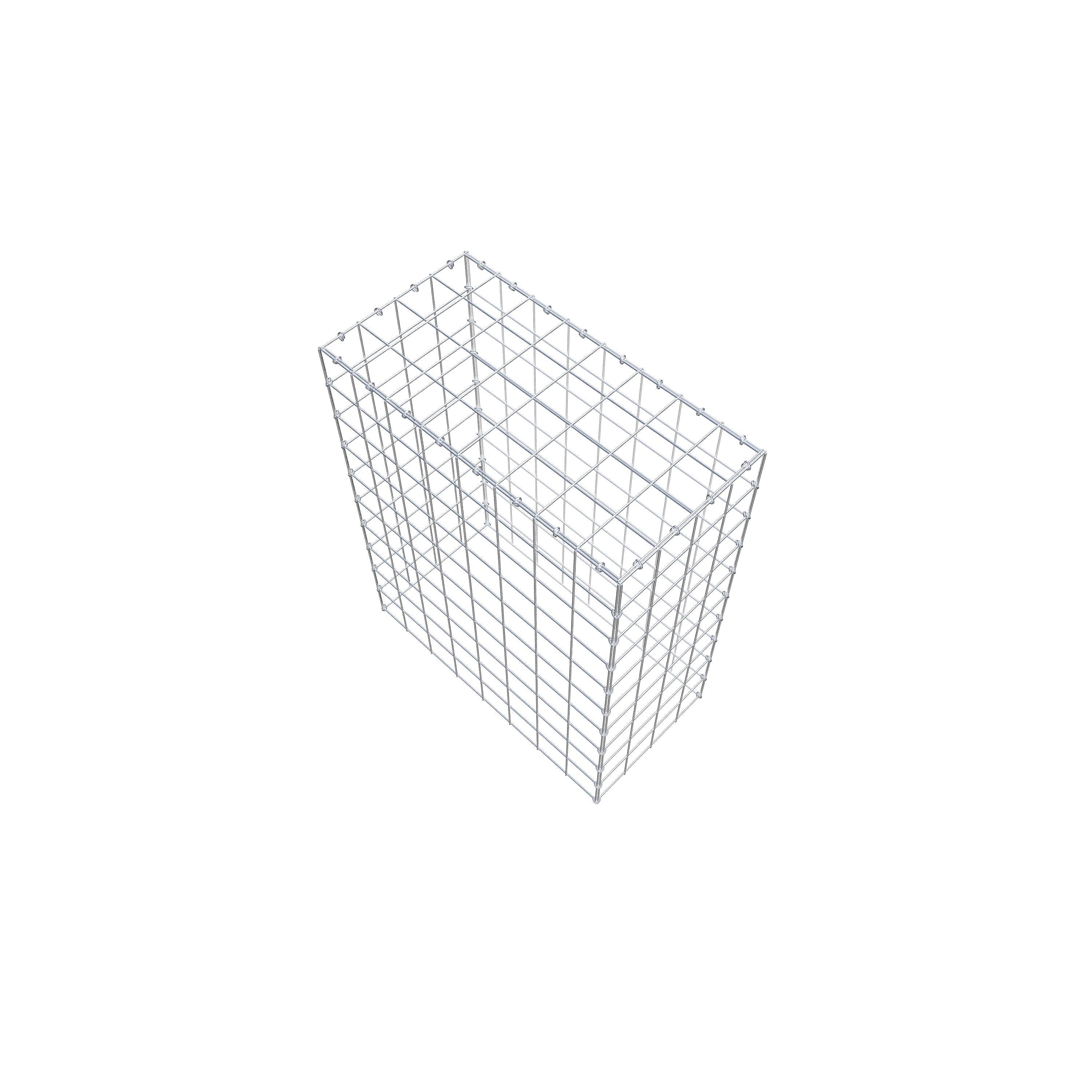 Typ 3 påbyggnadsgabion 100 cm x 80 cm x 40 cm (L x H x D), maskstorlek 10 cm x 10 cm, C-ring