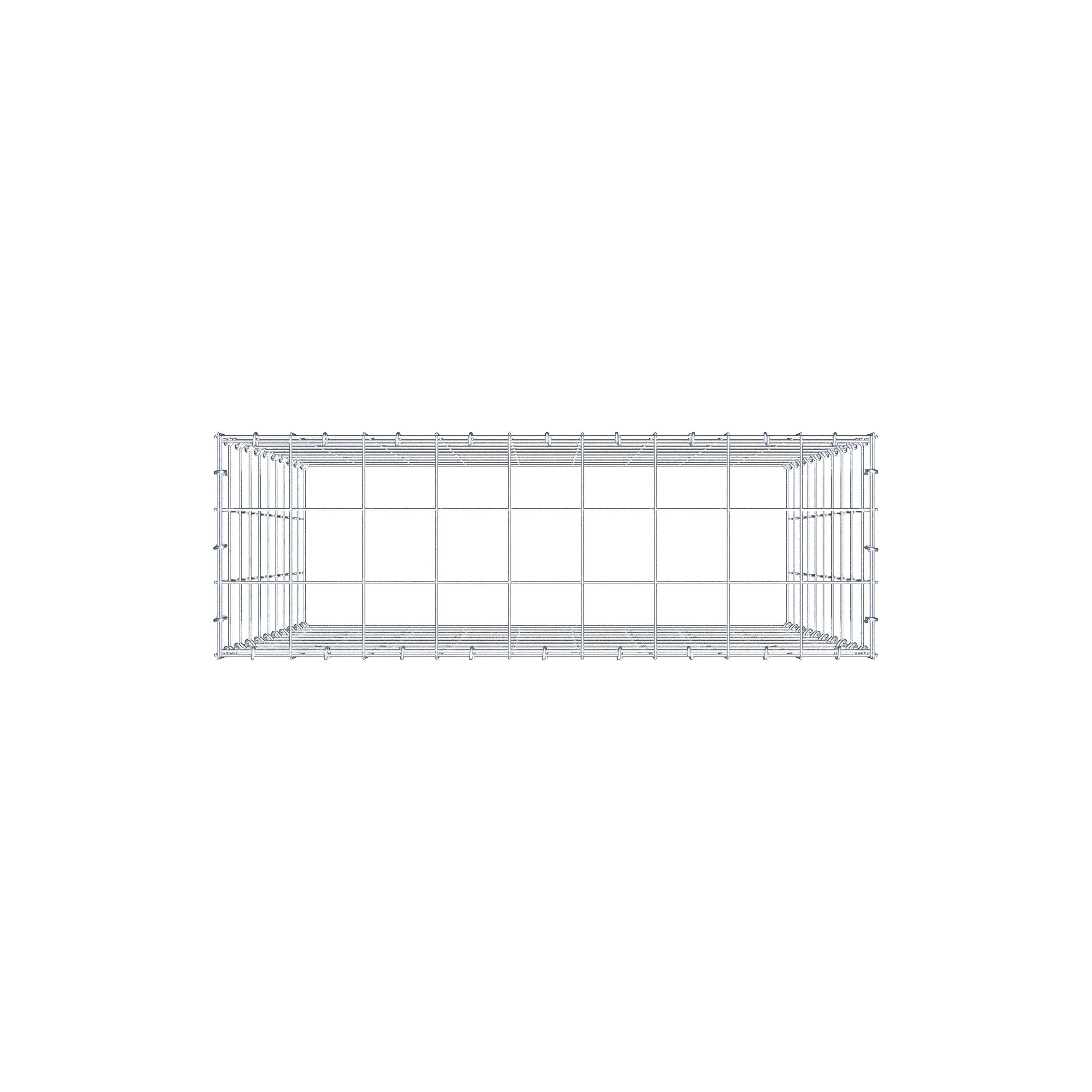 Mounted gabion type 3 100 cm x 90 cm x 30 cm (L x H x D), mesh size 10 cm x 10 cm, C-ring