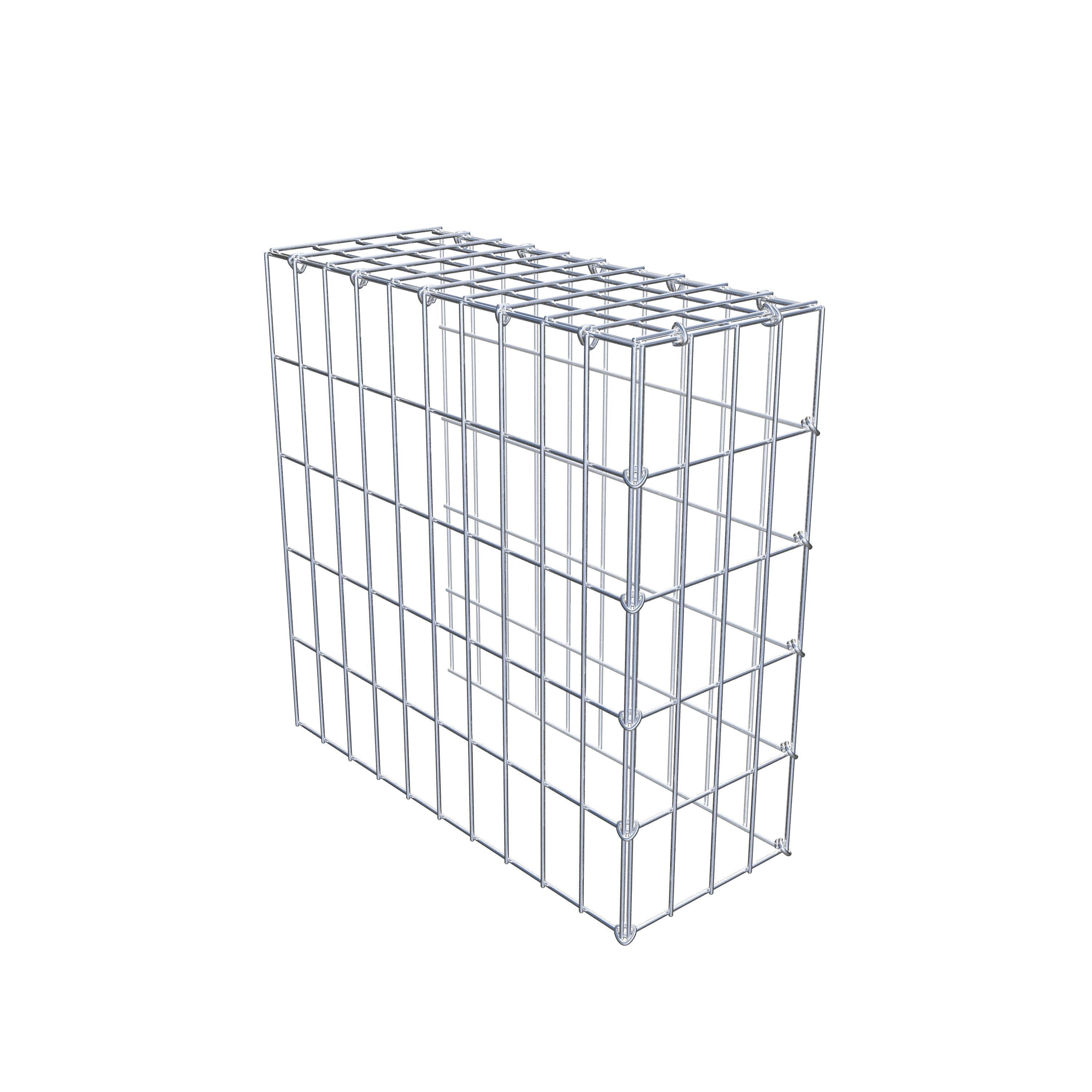 Fourche rapportée type 4 50 cm x 50 cm x 20 cm (L x H x P), mailles 5 cm x 10 cm, anneau en C
