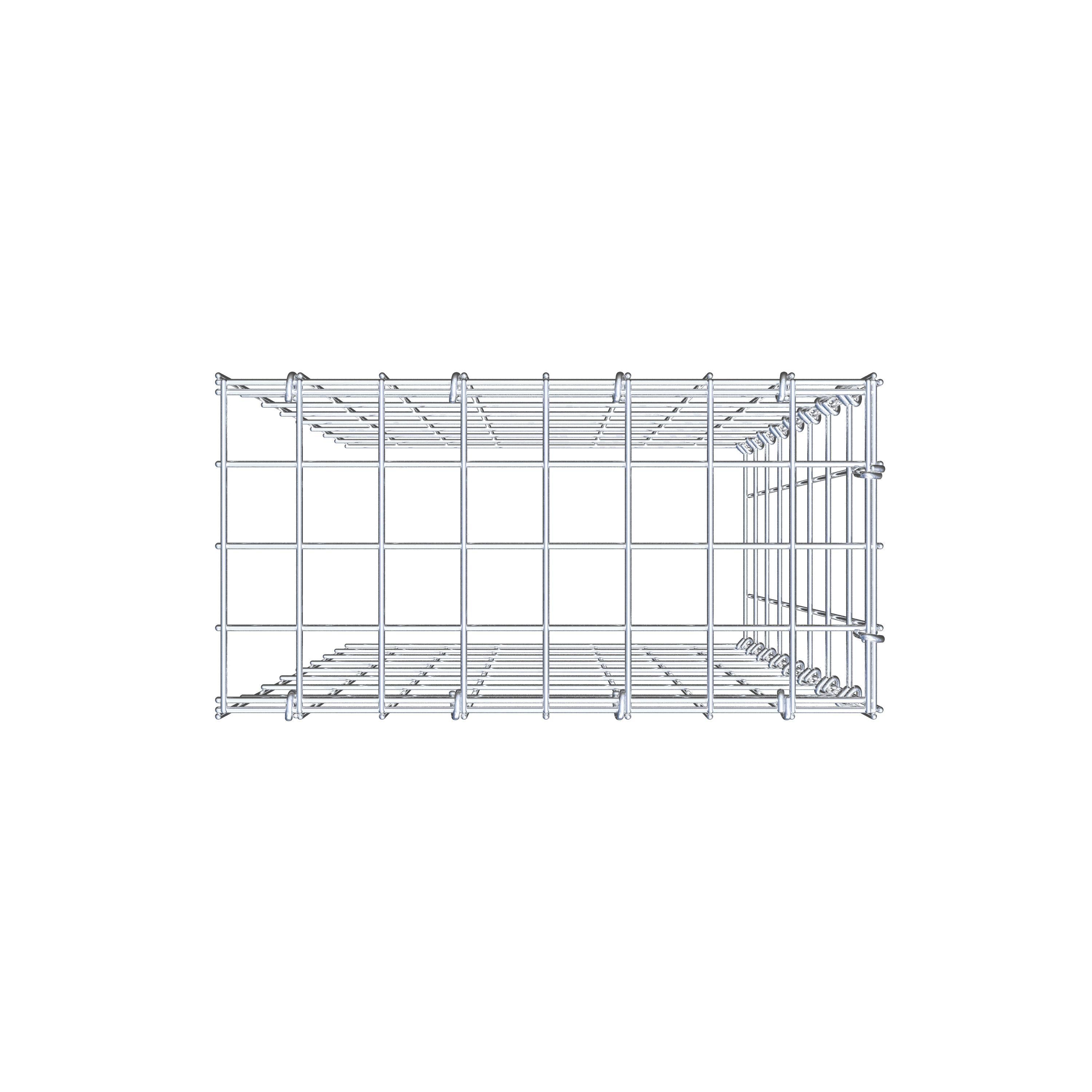 Gabião Tipo 4 80 cm x 40 cm x 20 cm (C x A x P), malhagem 5 cm x 10 cm, anel C