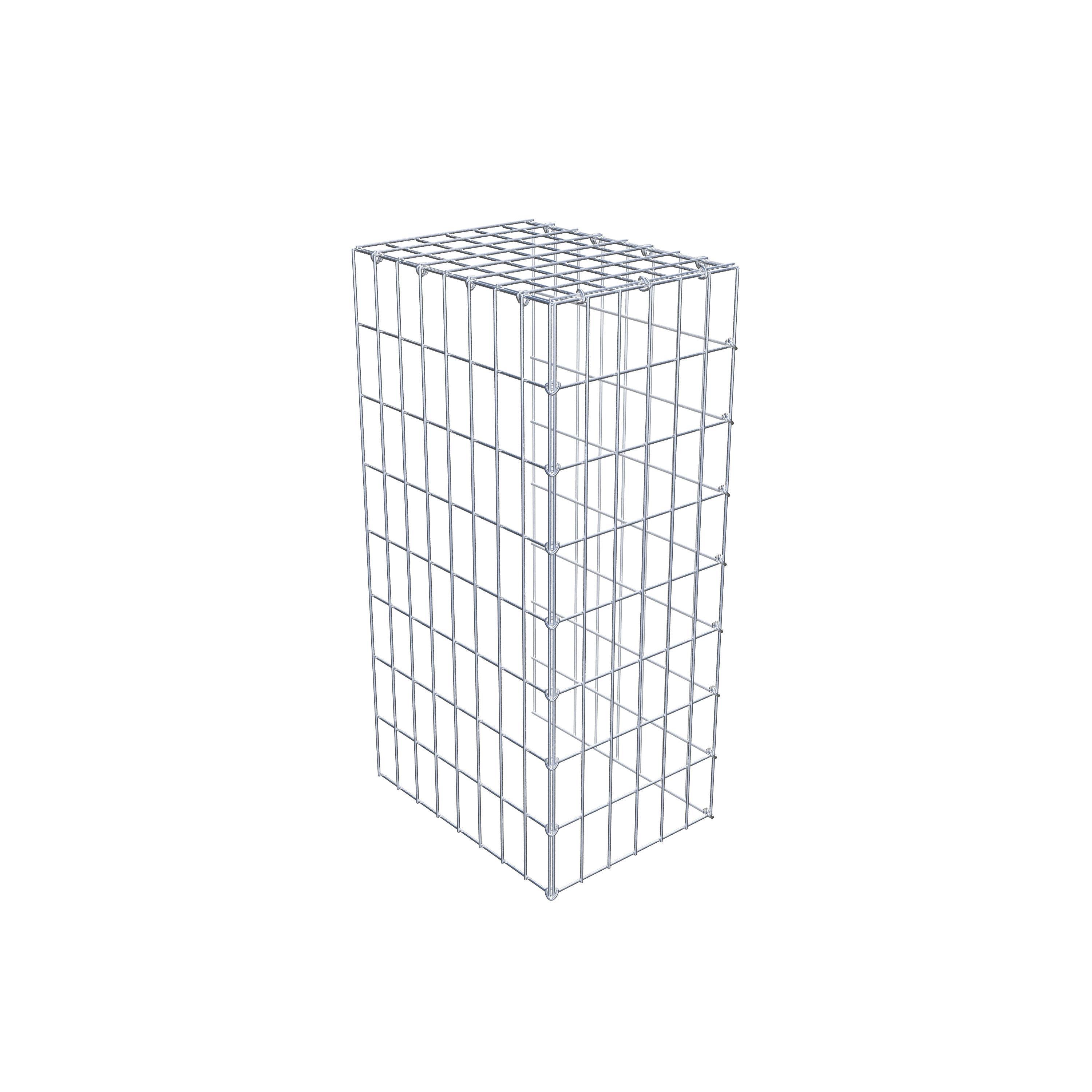 Monteret gabion type 4 80 cm x 40 cm x 30 cm (L x H x D), maskestørrelse 5 cm x 10 cm, C-ring