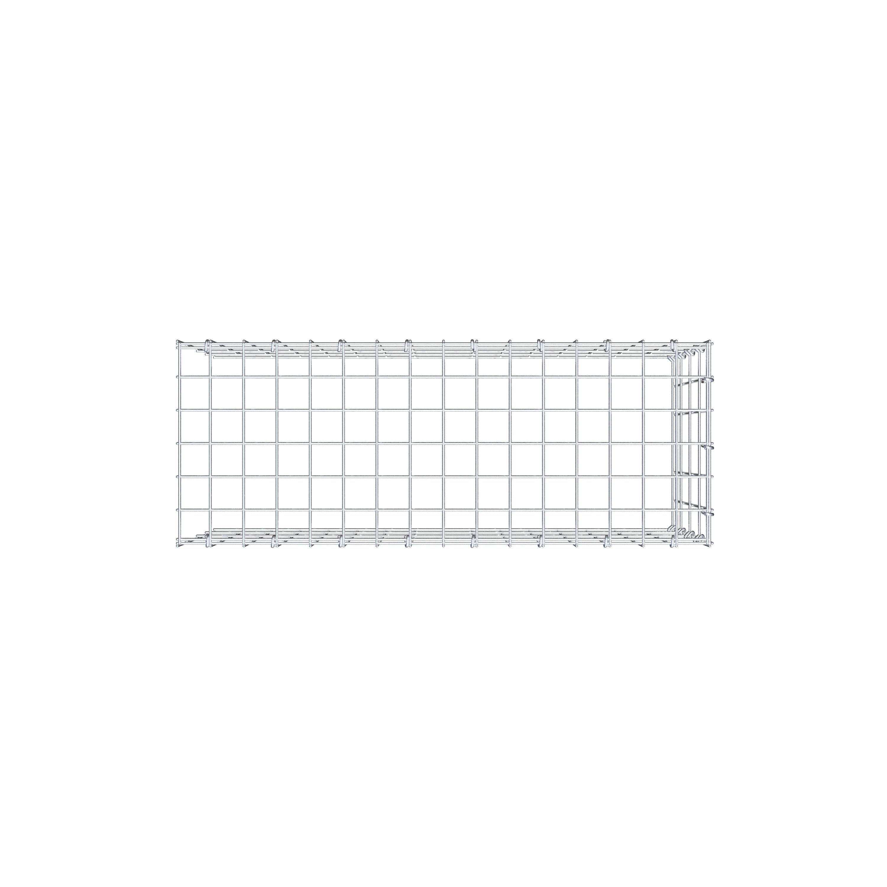 Monteret gabion type 4 80 cm x 40 cm x 30 cm (L x H x D), maskestørrelse 5 cm x 10 cm, C-ring