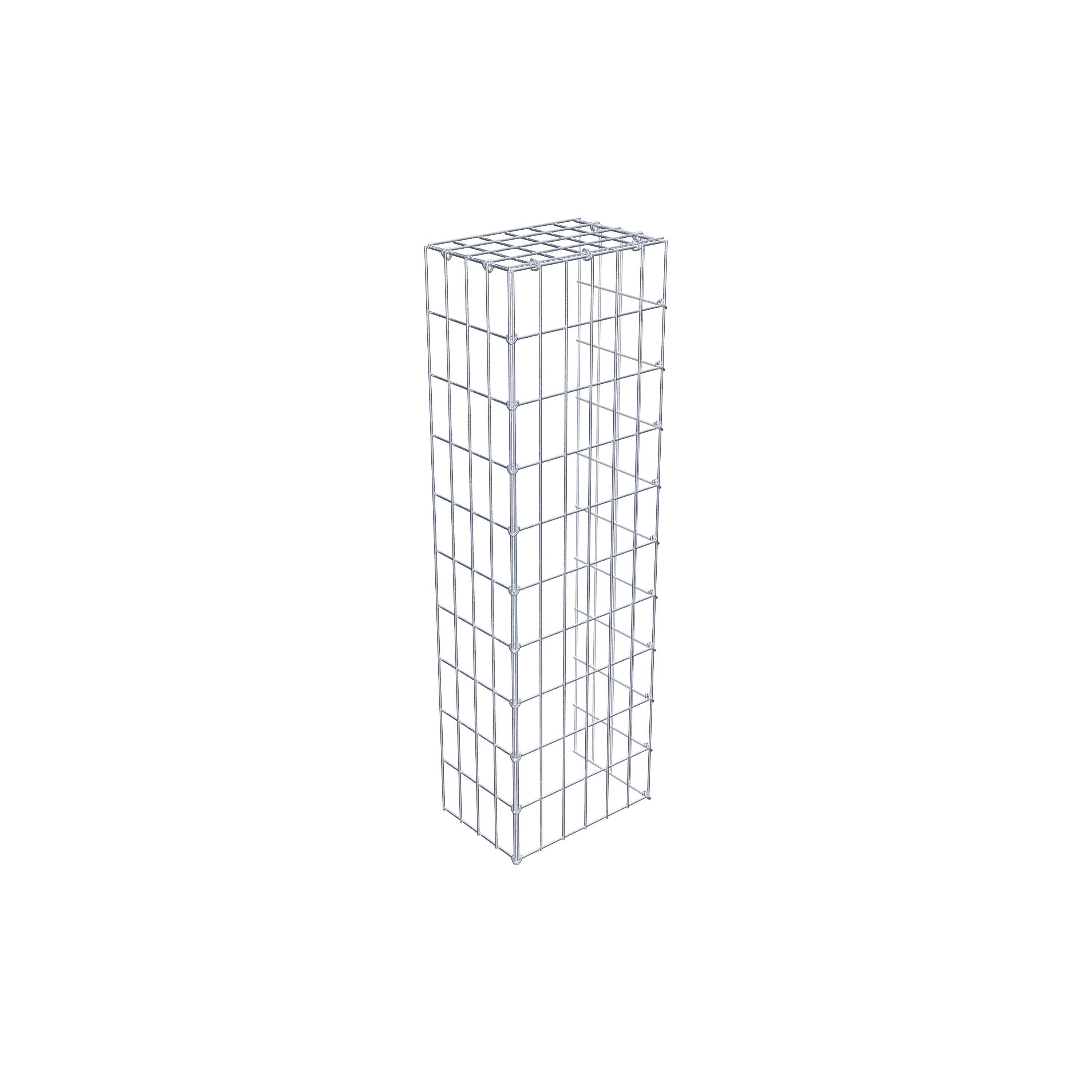 Gabbione fissabile tipo 4 100 cm x 20 cm x 30 cm (L x H x P), maglia 5 cm x 10 cm, anello a C